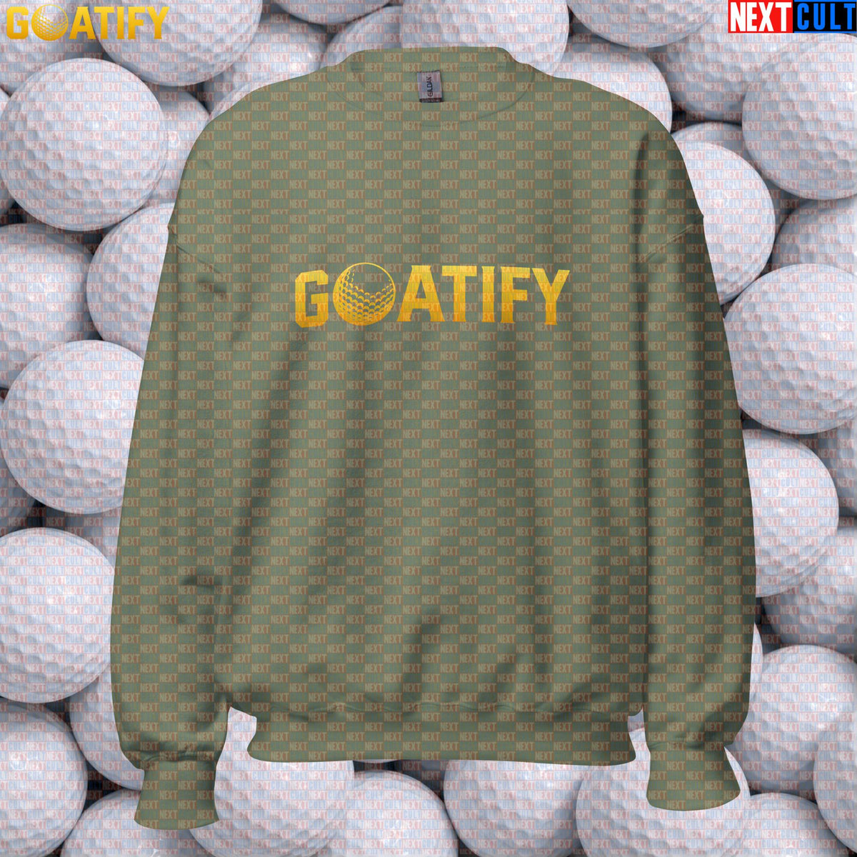 Golf GOAT Sweatshirt Golden Golf Ball Crewneck for Golfers, Sports Fans & Gifts | GOATIFY | Sweatshirts | ["Golf", "NCB", "PGA"]