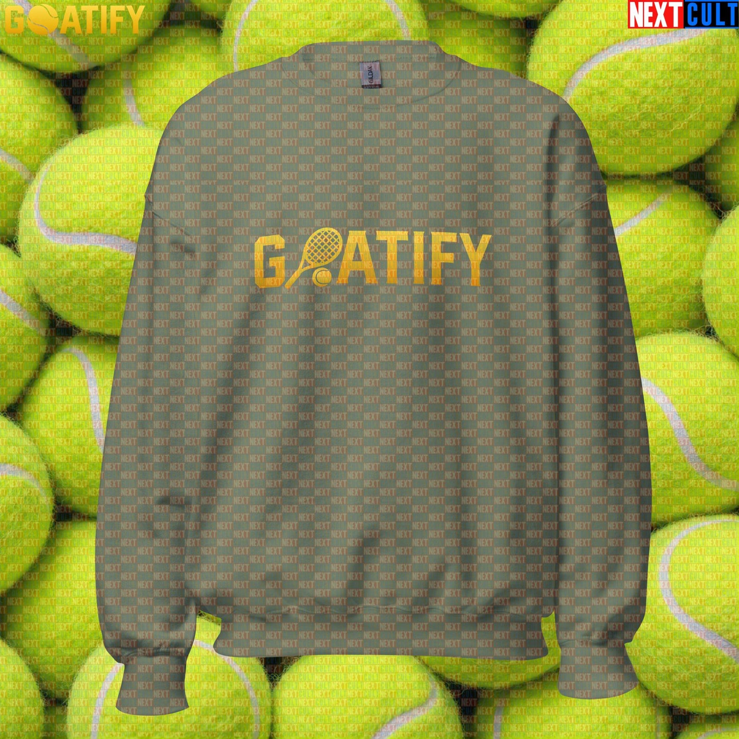 Tennis GOAT Sweatshirt Golden Racket & Ball Crewneck for Players & Sports Fans | GOATIFY | Sweatshirts | ["NCB", "Tennis"]