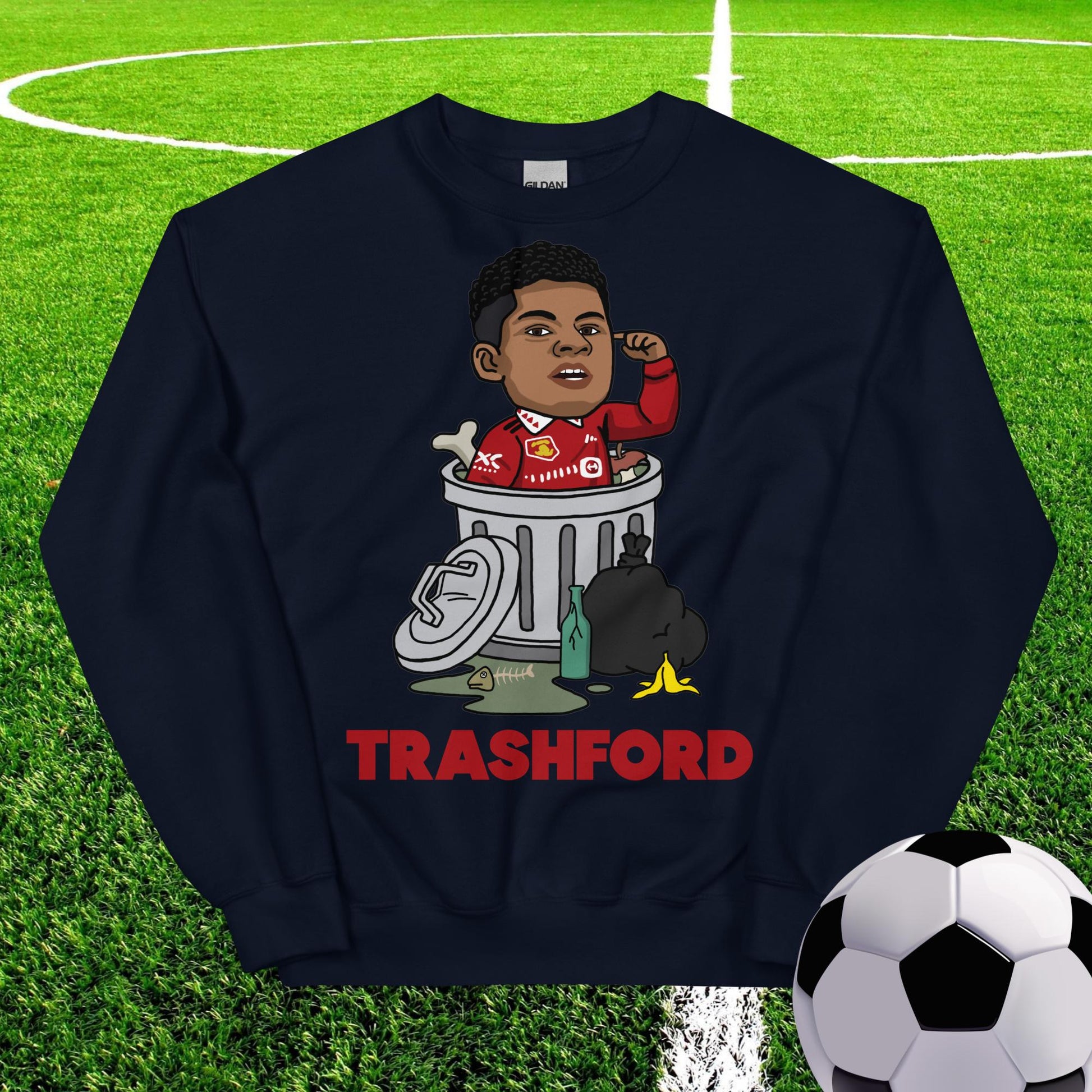 Trashford Marcus Rashford Manchester United Gift Man United Gift Marcus Rashford Unisex Sweatshirt Navy Sweatshirts Football Manchester United Marcus Rashford Next Cult Brand