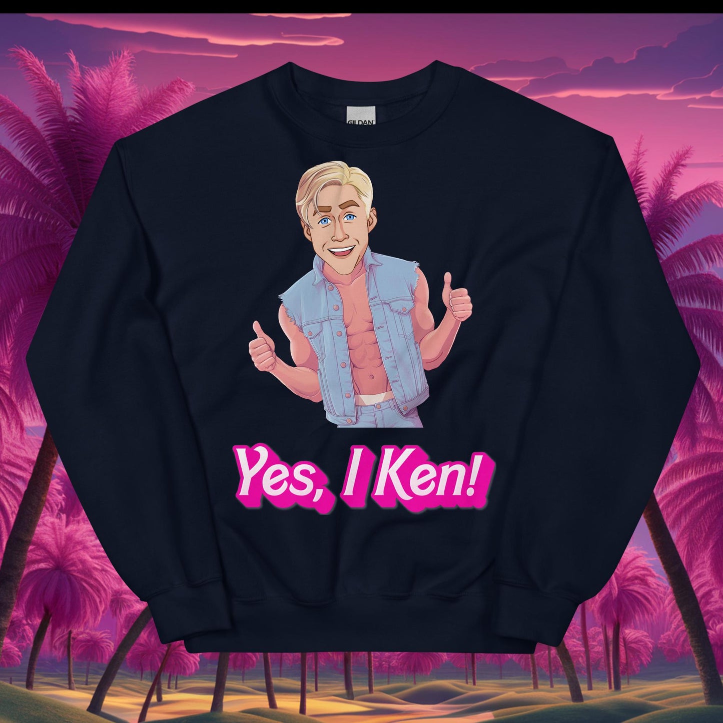 Yes I Ken Yes I can Ryan Gosling Ken Barbie Movie Unisex Sweatshirt Next Cult Brand