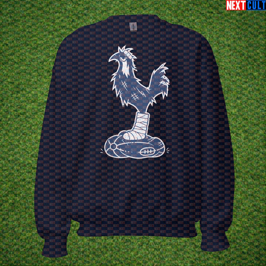 Deflated Tottenham Hotspur Parody Sweatshirt, Funny Spursy Football Crewneck for London Banter Navy Sweatshirts Next Cult Brand