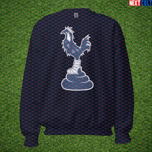 Championshit Tottenham Hotspur Parody Sweatshirt, Funny Spursy Football Crewneck for London Banter Navy Sweatshirts Next Cult Brand