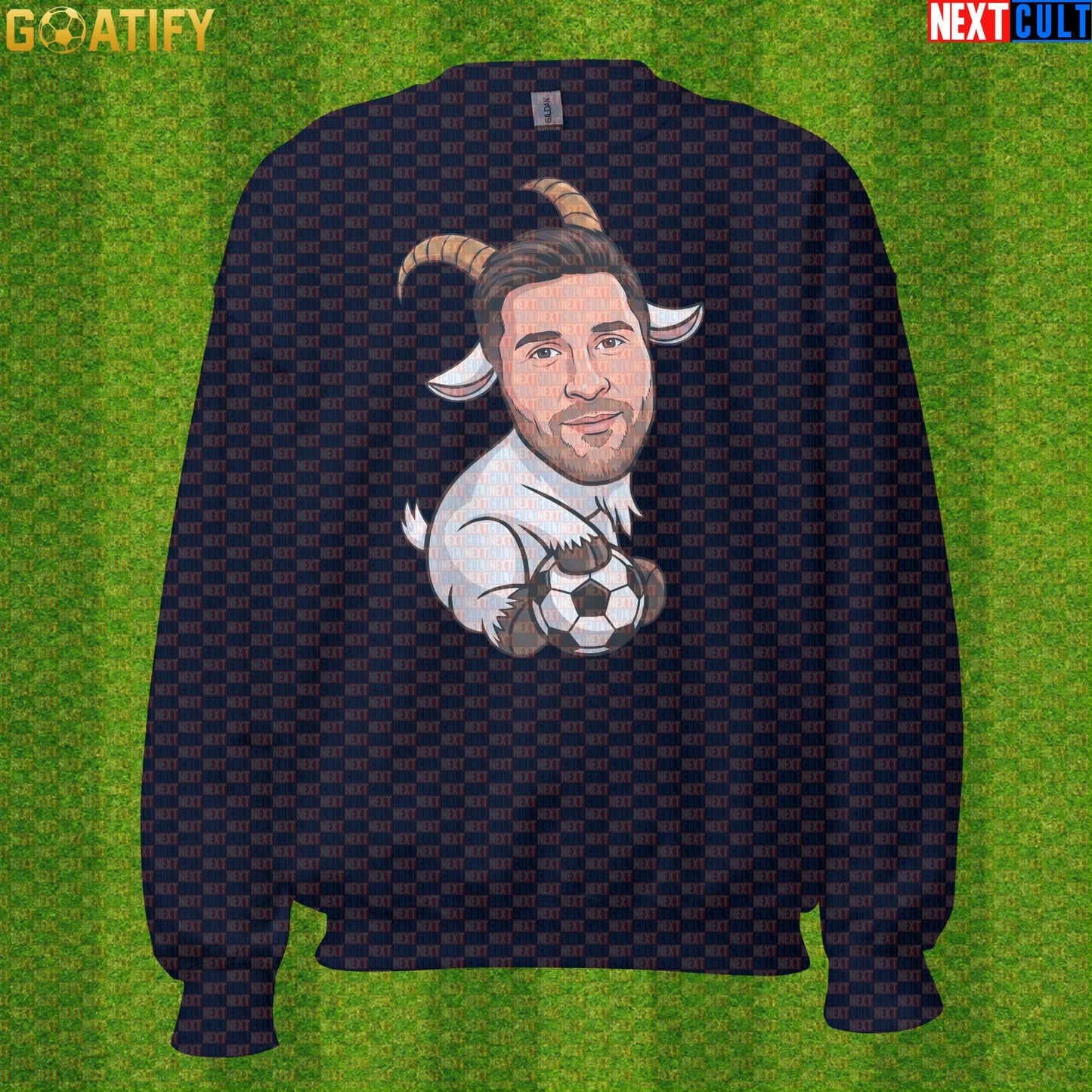 Lionel Messi Sweatshirt - GOAT Soccer Crewneck Gift for Argentina World Cup Football Fans |  | ["Argentina", "Barcelona", "Football", "Inter Miami", "Lionel Messi", "Soccer"]