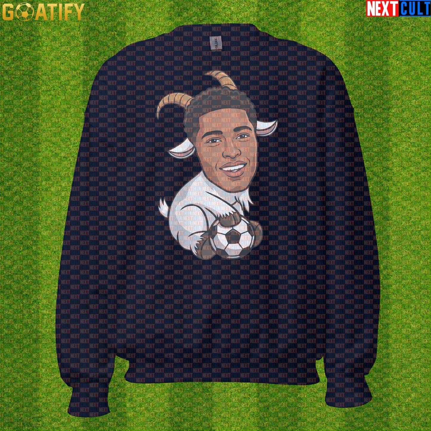 Jude Bellingham Sweatshirt – GOAT Football Crewneck for Madrid and England Supporters |  | ["Borussia Dortmund", "England", "Football", "Jude Bellingham", "Real Madrid", "Soccer"]