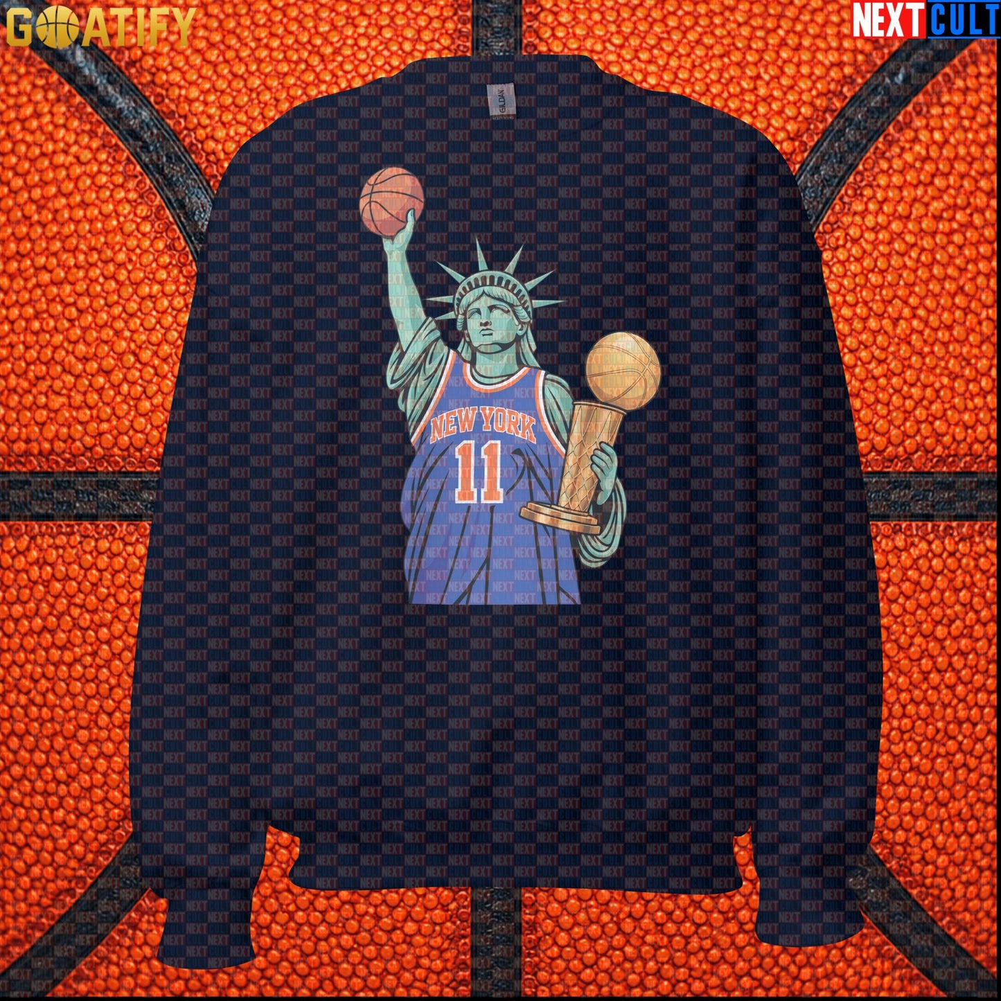 New York Knicks Sweatshirt – 2026 NBA Champions Crewneck for NYC Basketball Supporters Navy Next Cult Brand