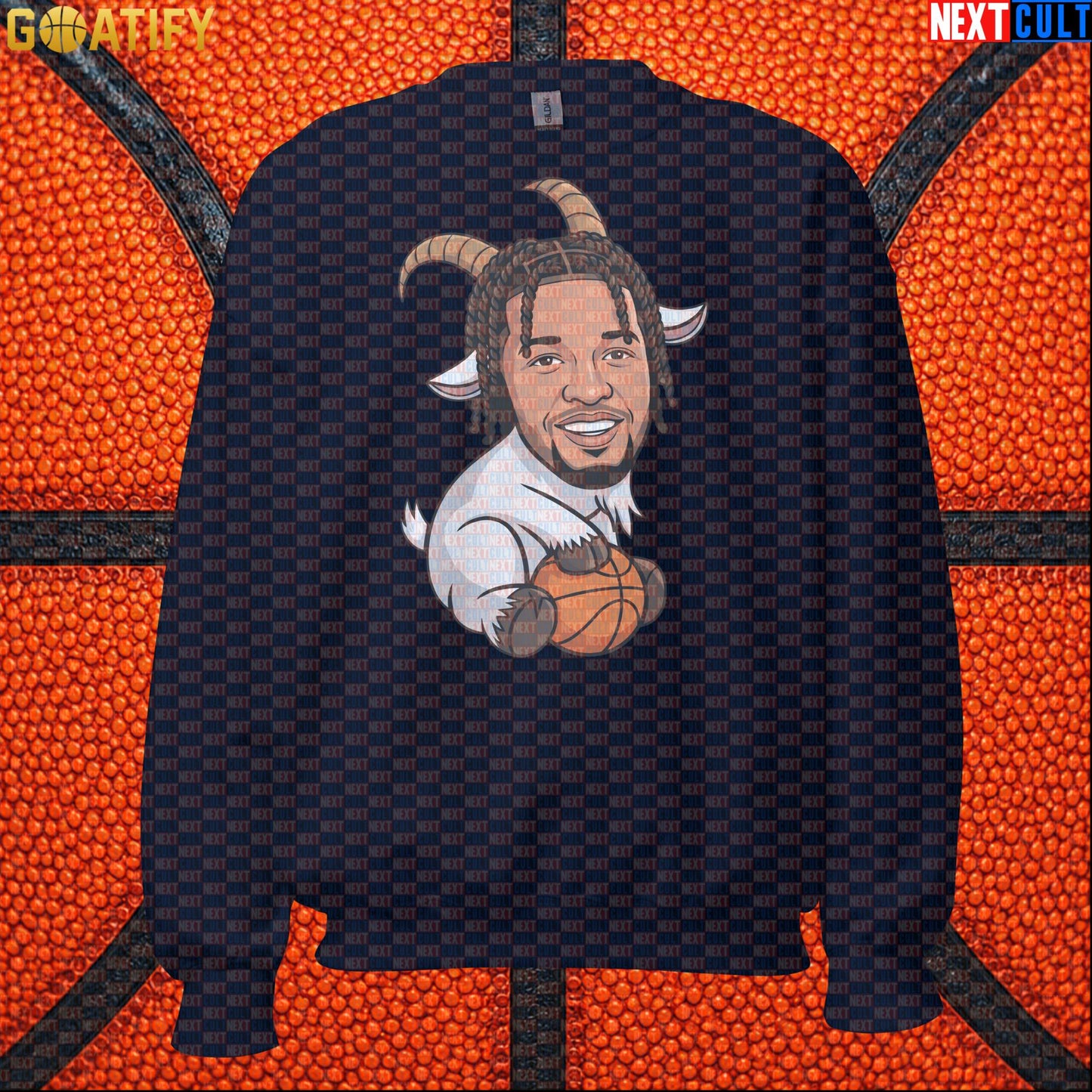 Jalen Brunson Sweatshirt – Finals MVP GOAT Crewneck Gift for New York Basketball Fans Navy Next Cult Brand