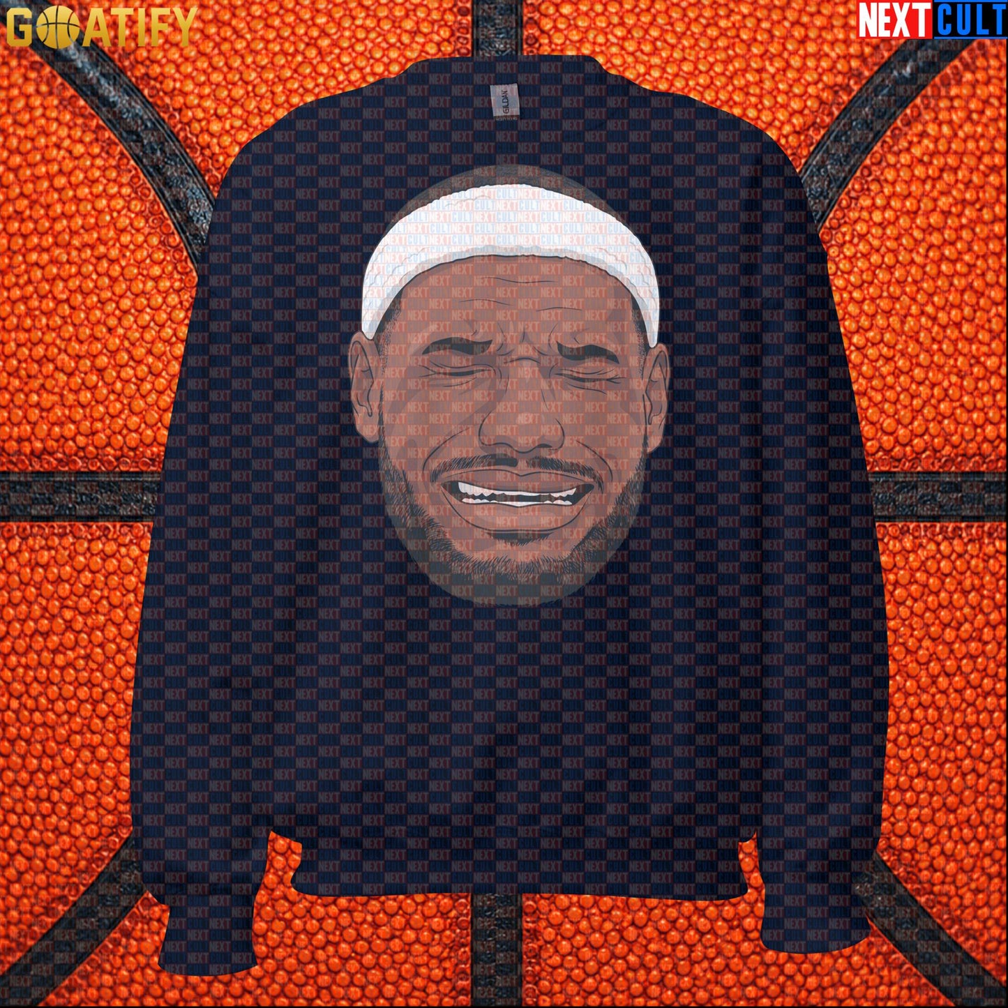 Crying LeBron Meme Sweatshirt – Funny NBA Basketball Crewneck Gift for Sports Fans |  | ["Basketball", "LeBron James", "NBA"]
