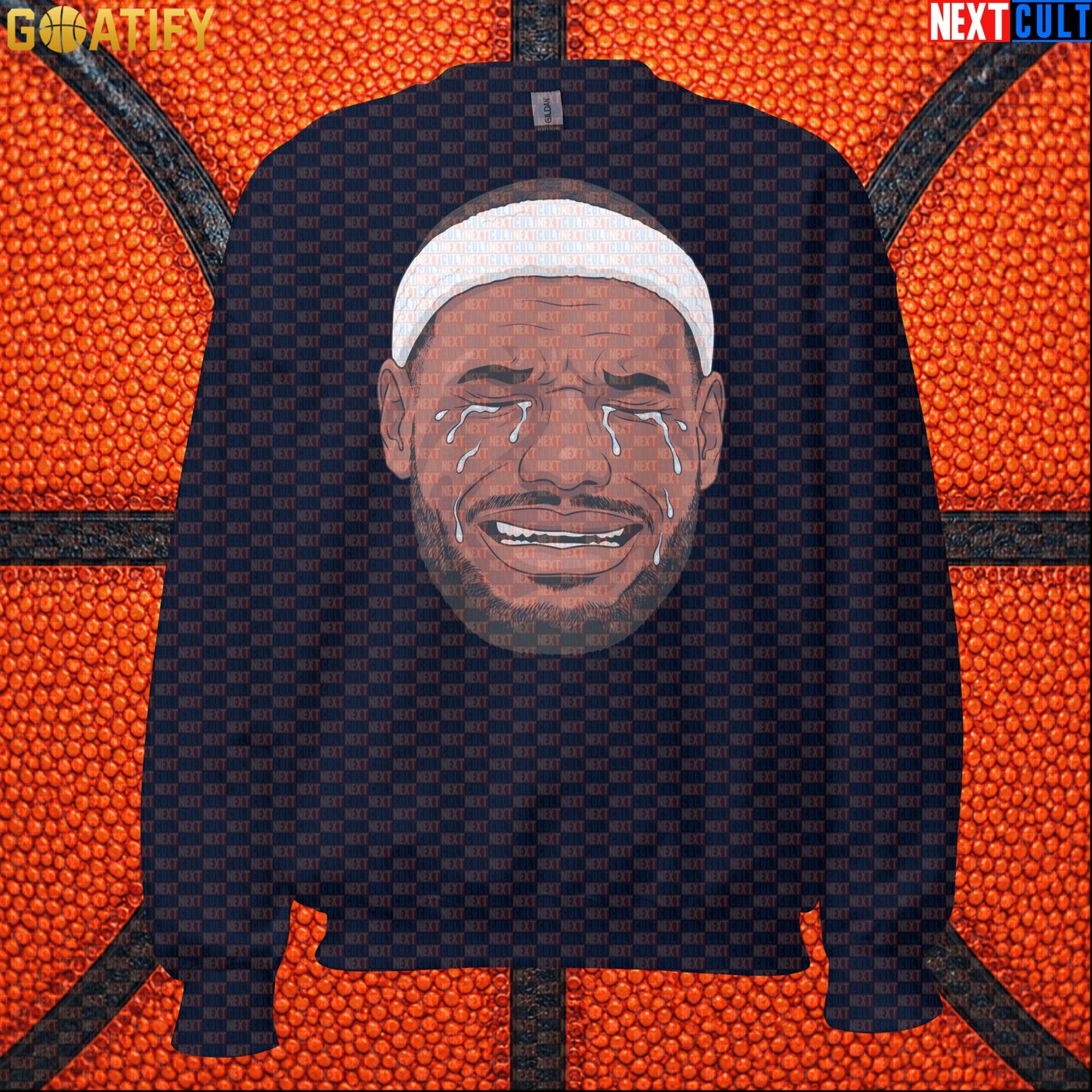 Crying LeBron Meme Sweatshirt – Funny NBA Basketball Crewneck Game Day Gift for Fans |  | ["Basketball", "LeBron James", "NBA"]