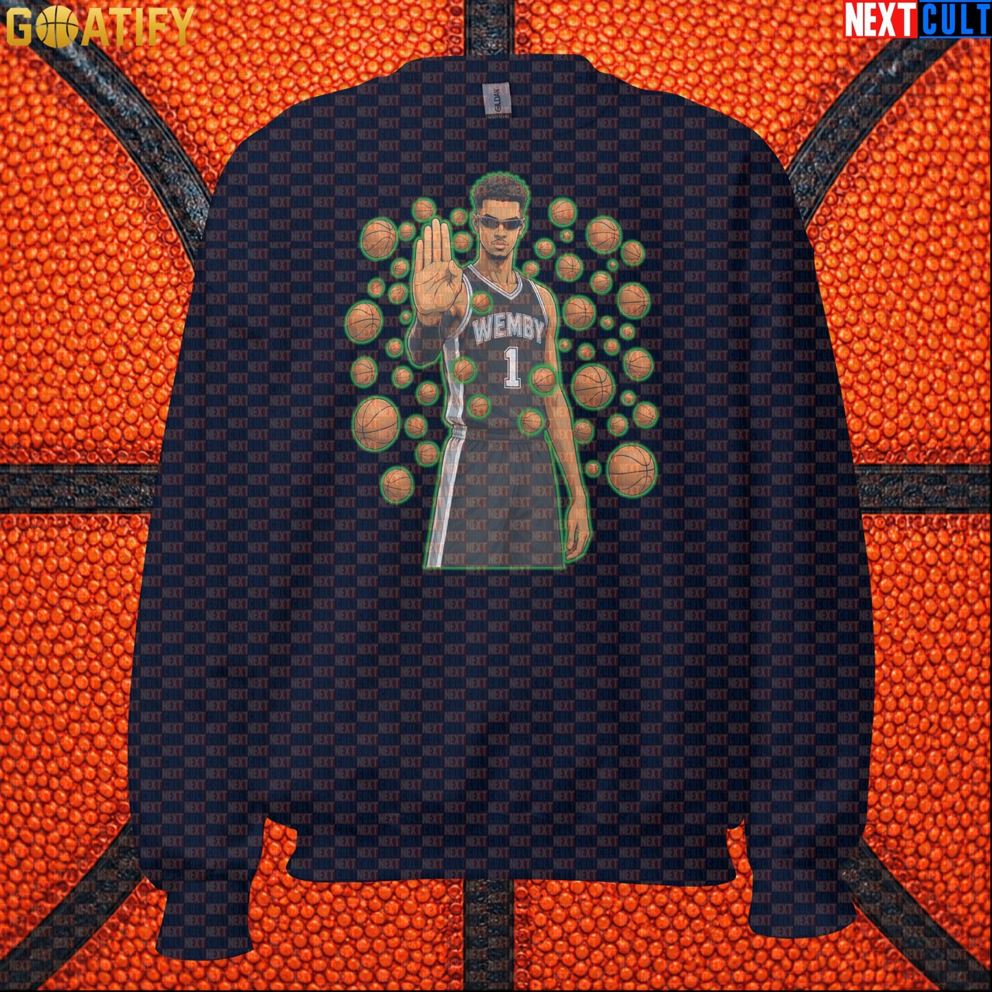 Basketball Sweatshirt Wemby Matrix Stopper Meme Gift for Spurs Fans and NBA Collectors |  | ["Basketball", "France", "NBA", "San Antonio Spurs", "Victor Wembanyama"]