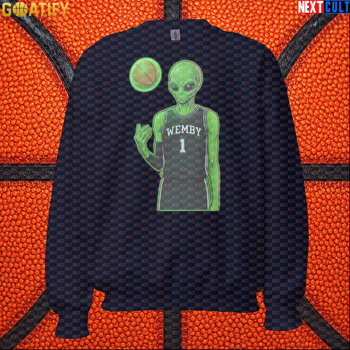 Basketball Sweatshirt Alien Wemby Graphic for Spurs Fans, Victor Wembanyama NBA Gift |  | ["Basketball", "France", "NBA", "San Antonio Spurs", "Victor Wembanyama", "Wemby"]