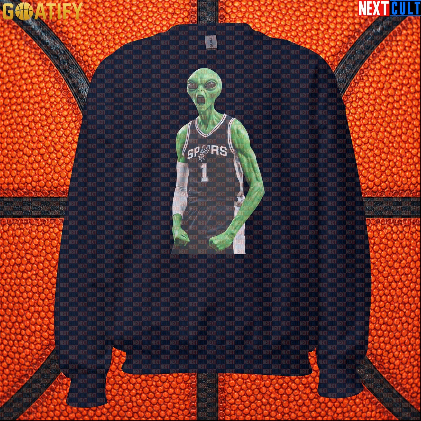 Basketball Sweatshirt Alien Wemby Celebration Graphic for Victor Wembanyama and Spurs Fans |  | ["Basketball", "France", "NBA", "San Antonio Spurs", "Victor Wembanyama", "Wemby"]