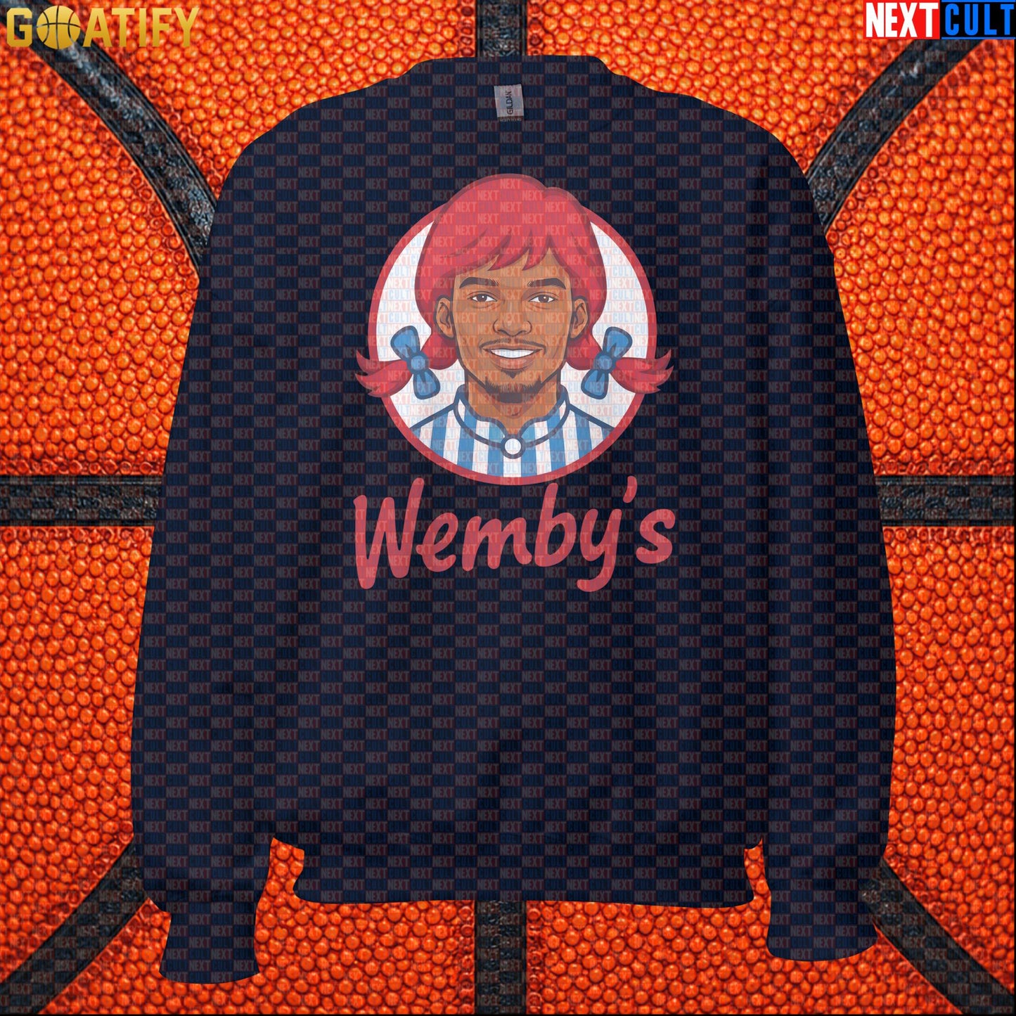 Basketball Sweatshirt Wemby's Logo Parody for Spurs Fans, Game Nights and Funny Gifts |  | ["Basketball", "France", "NBA", "San Antonio Spurs", "Victor Wembanyama", "Wemby"]