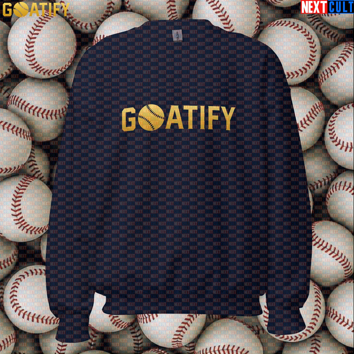 Sweatshirt GOATIFY Baseball GOAT Crewneck for MLB Fans Greatest of All Time Sports Gift | Sweatshirts | ["Baseball", "MLB", "NCB"]