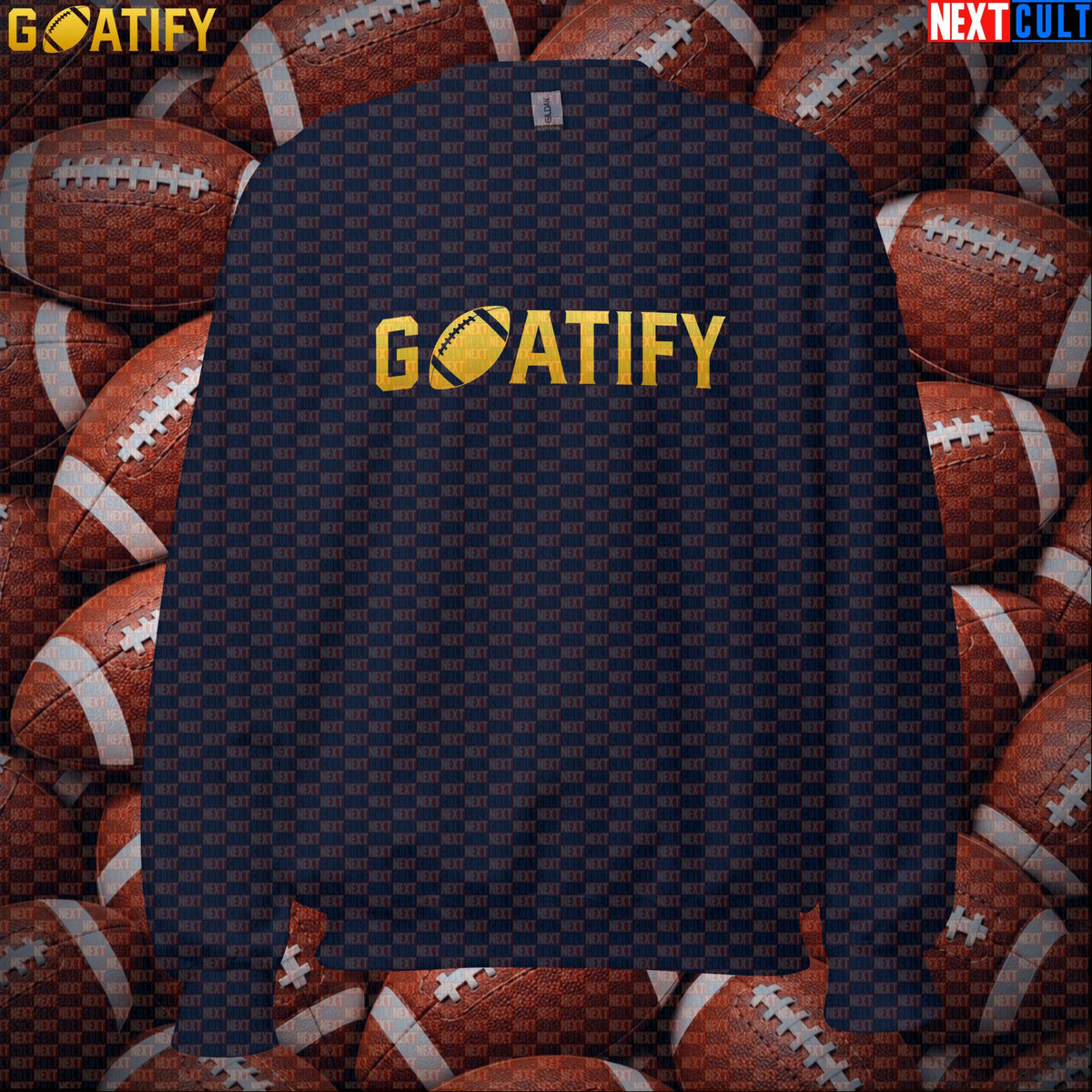 Sweatshirt GOATIFY Football GOAT Crewneck for NFL Fans Greatest of All Time Sports Gift | Sweatshirts | ["American Football", "NCB", "NFL"]