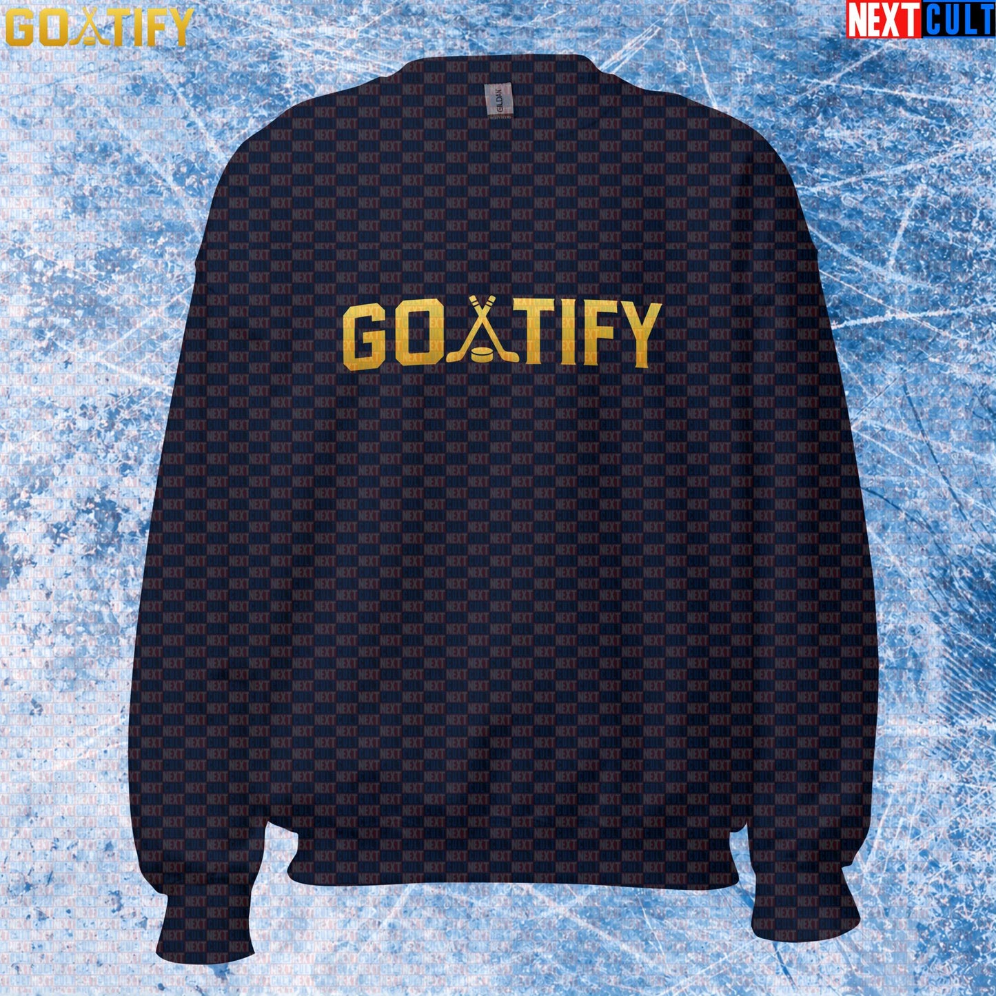 Hockey GOAT Sweatshirt GOATIFY Gold Logo Crewneck for NHL Fans & Ice Hockey Gifts | Sweatshirts | ["Hockey", "NCB", "NHL"]