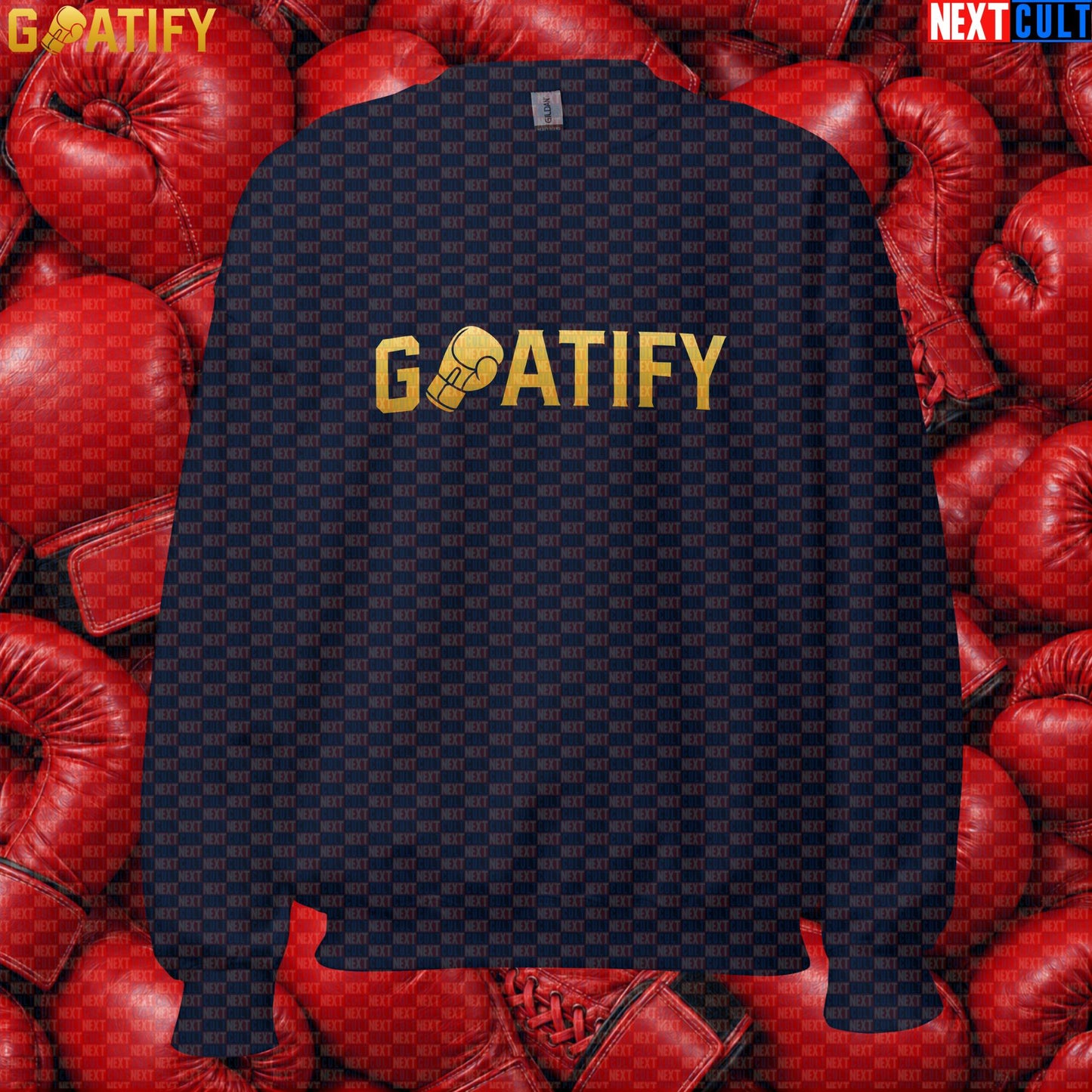 Boxing GOAT Sweatshirt GOATIFY Gold Fight Crewneck for Boxing Fans & Martial Arts Gifts | Sweatshirts | ["Boxing", "Martial Arts", "NCB"]