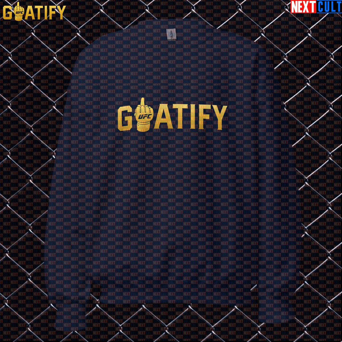 MMA GOAT Sweatshirt Gold Middle Finger Fight Crewneck for UFC Fans & Fighter Gifts | GOATIFY | Sweatshirts | ["Martial Arts", "MMA", "NCB", "UFC"]
