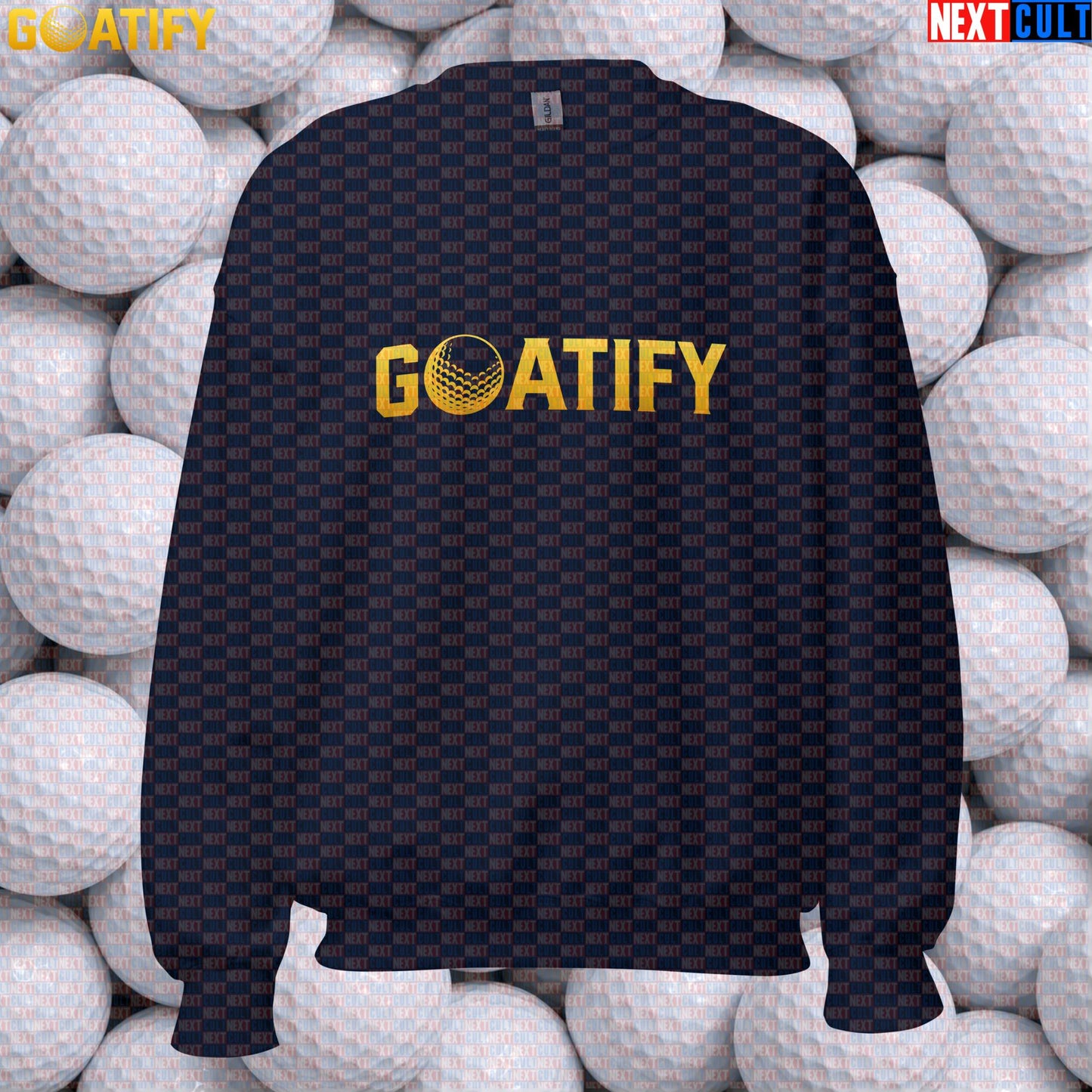 Golf GOAT Sweatshirt Golden Golf Ball Crewneck for Golfers, Sports Fans & Gifts | GOATIFY | Sweatshirts | ["Golf", "NCB", "PGA"]