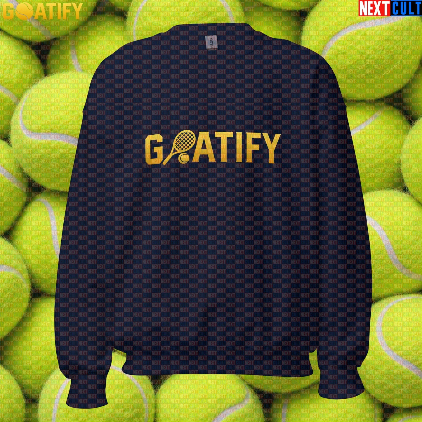 Tennis GOAT Sweatshirt Golden Racket & Ball Crewneck for Players & Sports Fans | GOATIFY | Sweatshirts | ["NCB", "Tennis"]