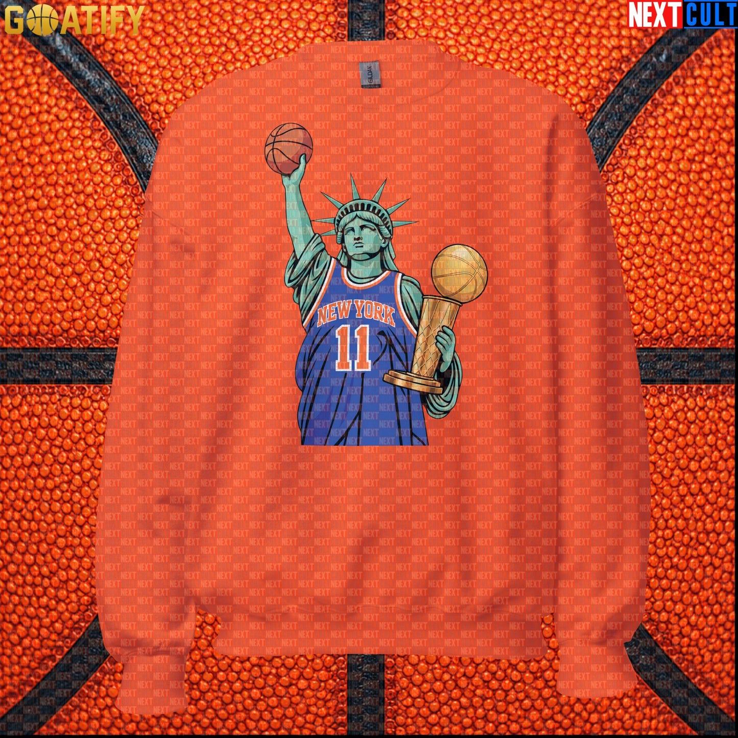 New York Knicks Sweatshirt – 2026 NBA Champions Crewneck for NYC Basketball Supporters Orange Next Cult Brand