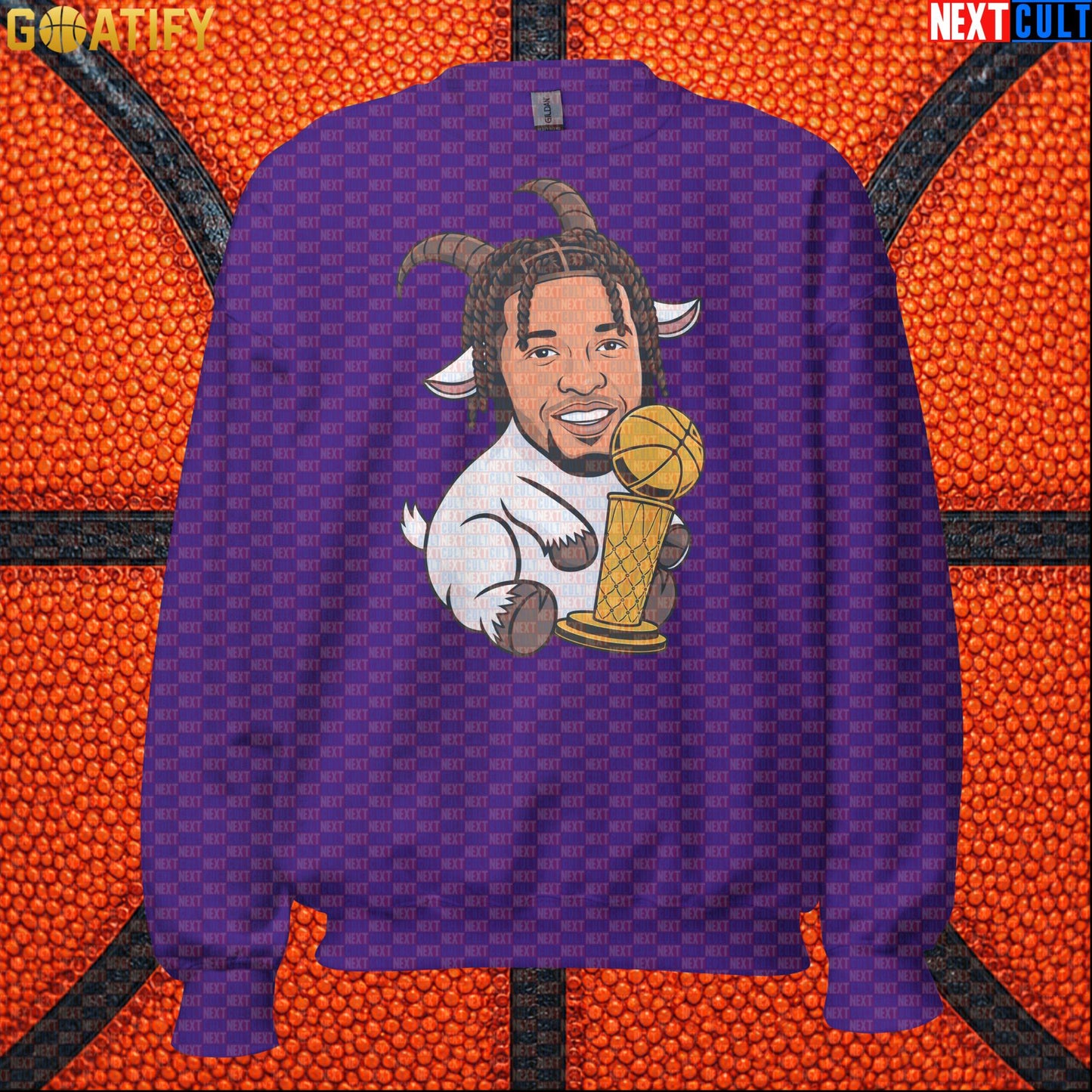 Jalen Brunson Sweatshirt – Finals MVP GOAT Crewneck Gift for New York Knicks Fans Purple Next Cult Brand