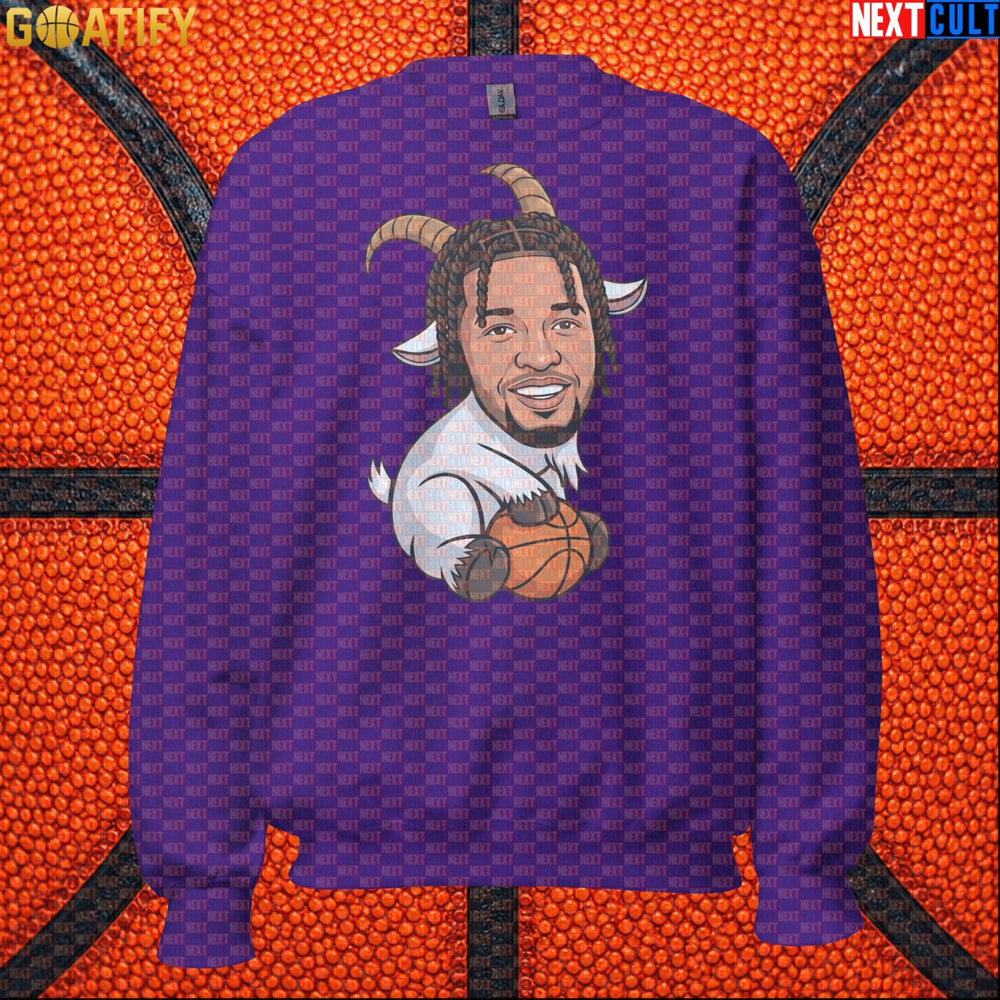 Jalen Brunson Sweatshirt – Finals MVP GOAT Crewneck Gift for New York Basketball Fans Purple Next Cult Brand