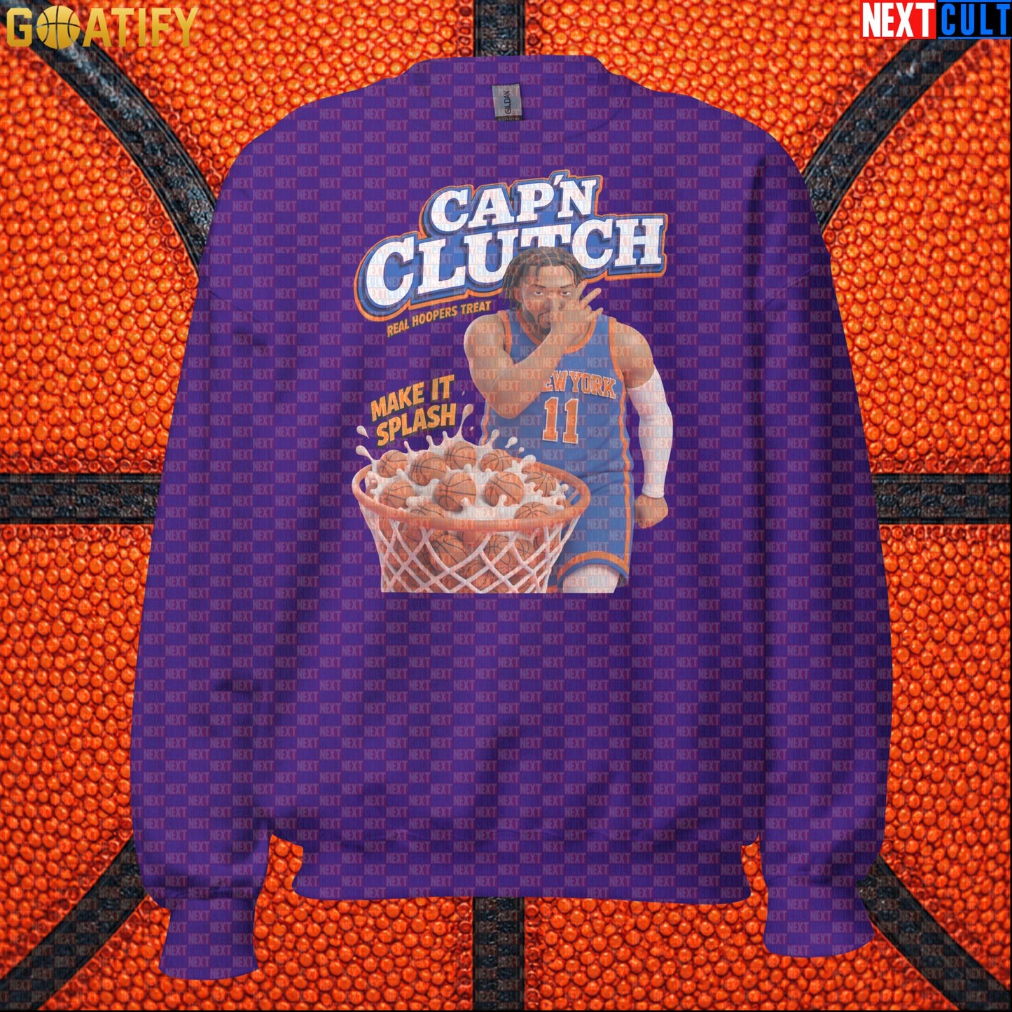 Jalen Brunson Sweatshirt – Captain Clutch Crewneck Gift for Knicks and NBA Fans |  | ["Basketball", "Jalen Brunson", "NBA", "New York Knicks"]
