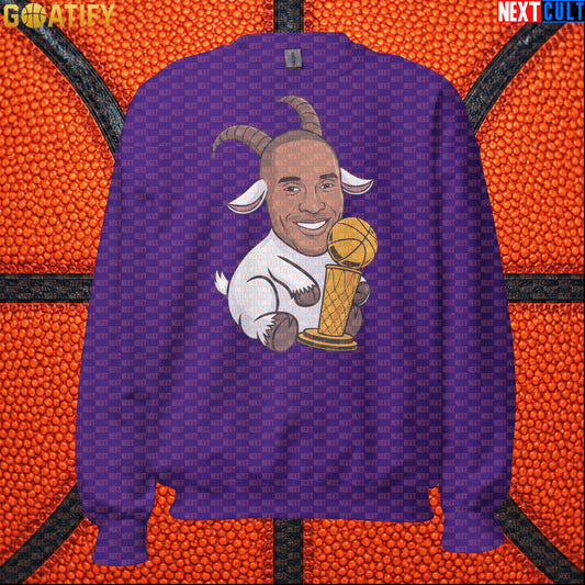 Kobe Bryant Sweatshirt – The GOAT Champion Crewneck for Lakers Fans & NBA Basketball Gifts Purple Sweatshirts Next Cult Brand