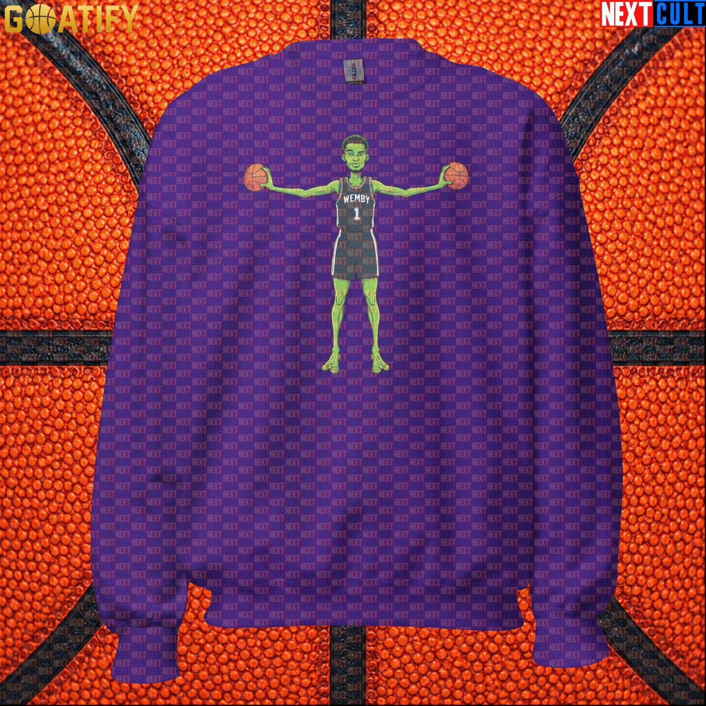 Basketball Sweatshirt Alien Wemby Sci-Fi Design for Spurs Fans, Winter and NBA Gifts |  | ["Basketball", "France", "NBA", "San Antonio Spurs", "Victor Wembanyama", "Wemby"]