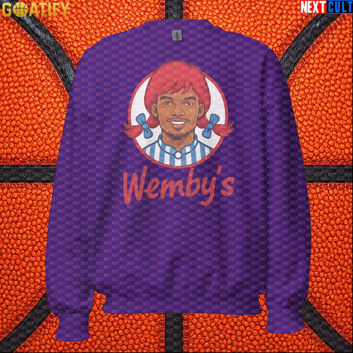 Basketball Sweatshirt Wemby's Logo Parody for Spurs Fans, Game Nights and Funny Gifts |  | ["Basketball", "France", "NBA", "San Antonio Spurs", "Victor Wembanyama", "Wemby"]