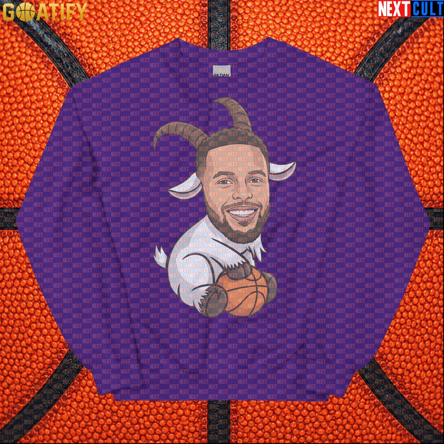 Stephen Curry Sweatshirt GOAT Basketball Crewneck for Warriors Fans, Funny NBA Sports Gift | Sweatshirts | ["Basketball", "Golden State Warriors", "NBA", "NCB", "Stephen Curry"]