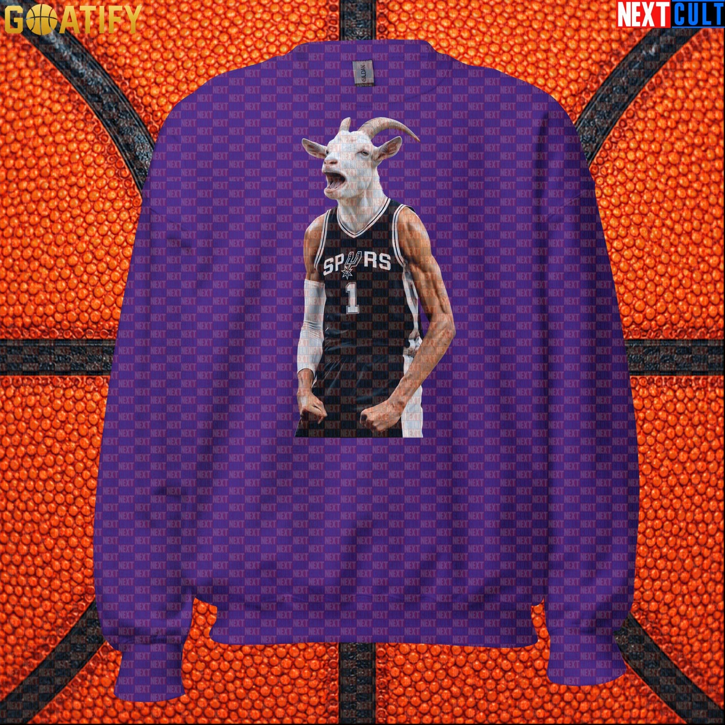 Sweatshirt Victor Wembanyama GOAT Basketball Crewneck for Spurs Fans Funny NBA Sports Gift | Sweatshirts | ["Basketball", "France", "NBA", "NCB", "San Antonio Spurs", "Victor Wembanyama", "Wemby"]