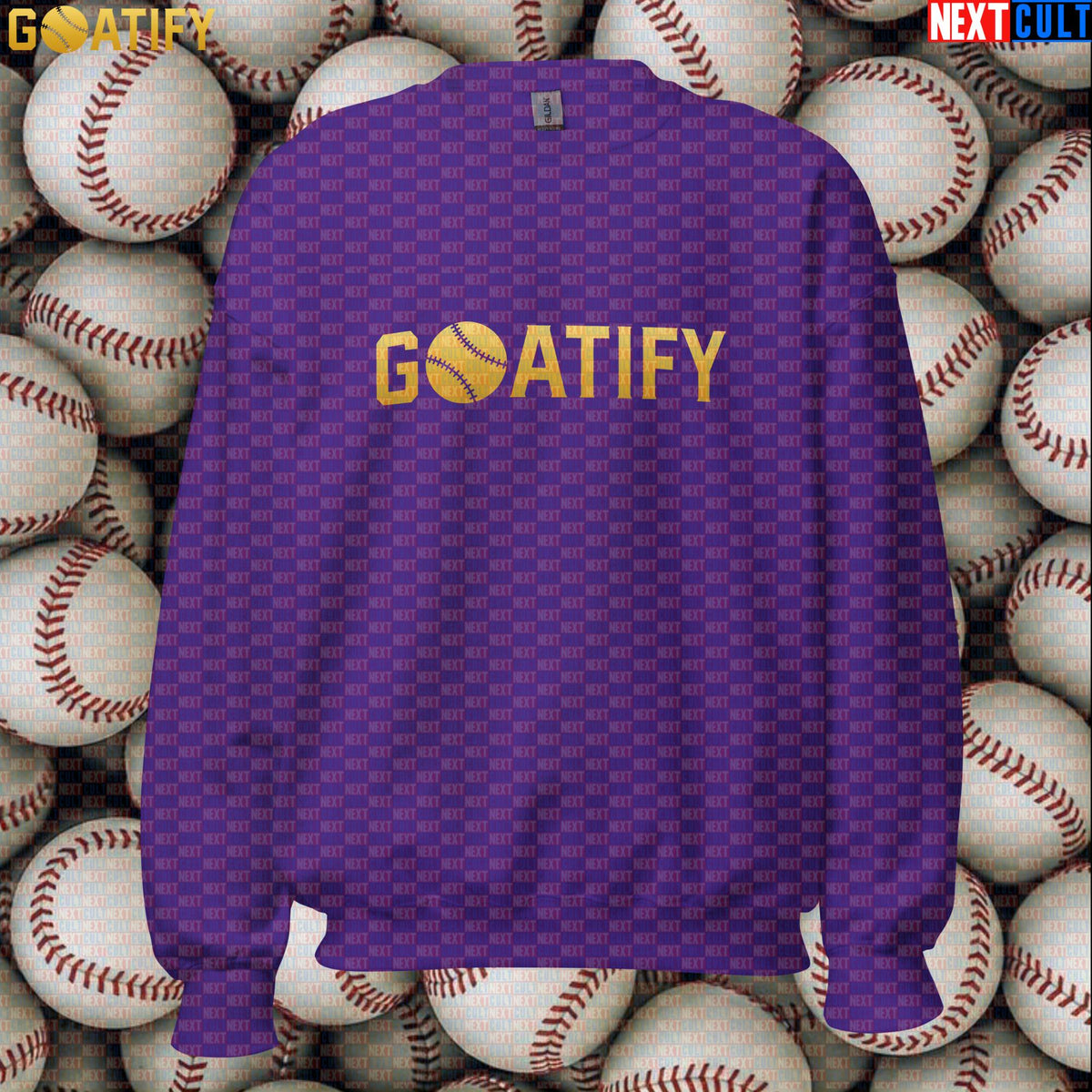 Sweatshirt GOATIFY Baseball GOAT Crewneck for MLB Fans Greatest of All Time Sports Gift | Sweatshirts | ["Baseball", "MLB", "NCB"]