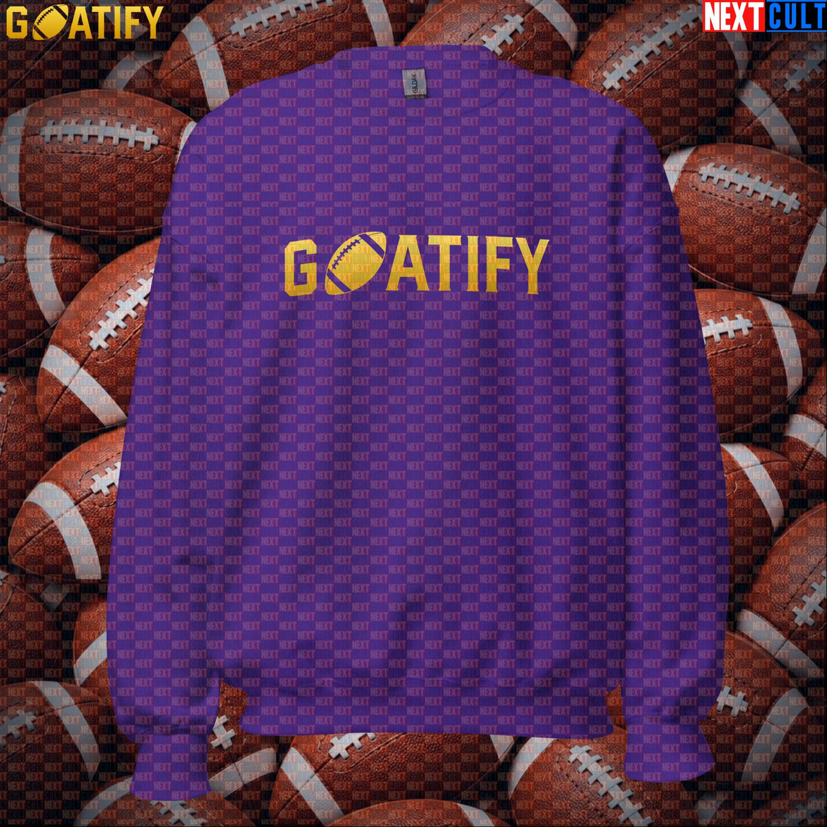 Sweatshirt GOATIFY Football GOAT Crewneck for NFL Fans Greatest of All Time Sports Gift | Sweatshirts | ["American Football", "NCB", "NFL"]