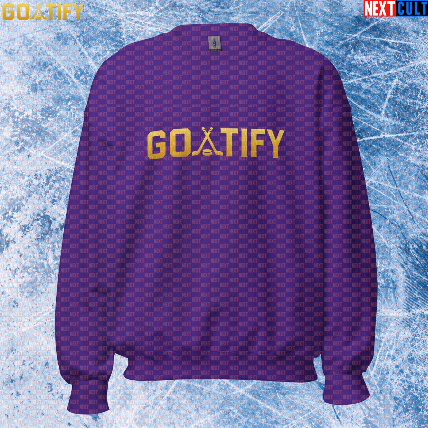 Hockey GOAT Sweatshirt GOATIFY Gold Logo Crewneck for NHL Fans & Ice Hockey Gifts | Sweatshirts | ["Hockey", "NCB", "NHL"]