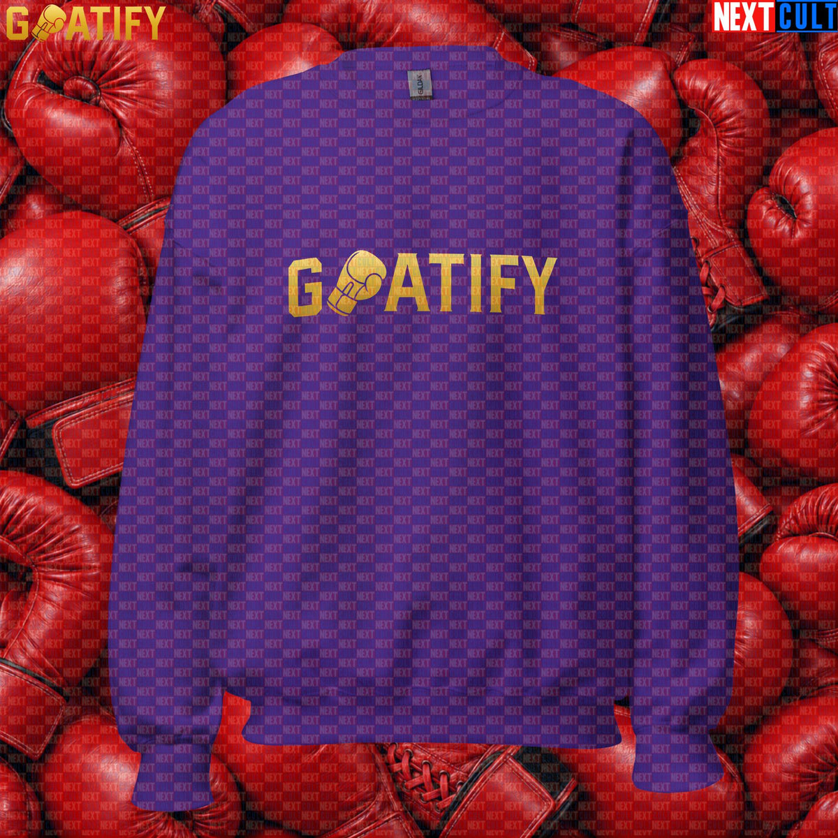 Boxing GOAT Sweatshirt GOATIFY Gold Fight Crewneck for Boxing Fans & Martial Arts Gifts | Sweatshirts | ["Boxing", "Martial Arts", "NCB"]