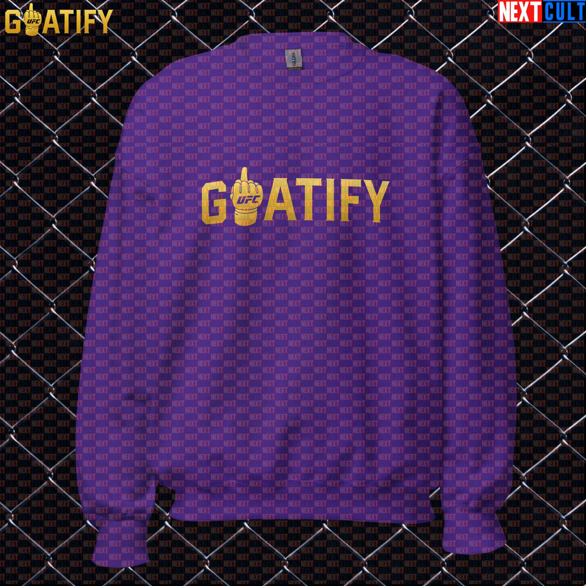 MMA GOAT Sweatshirt Gold Middle Finger Fight Crewneck for UFC Fans & Fighter Gifts | GOATIFY | Sweatshirts | ["Martial Arts", "MMA", "NCB", "UFC"]