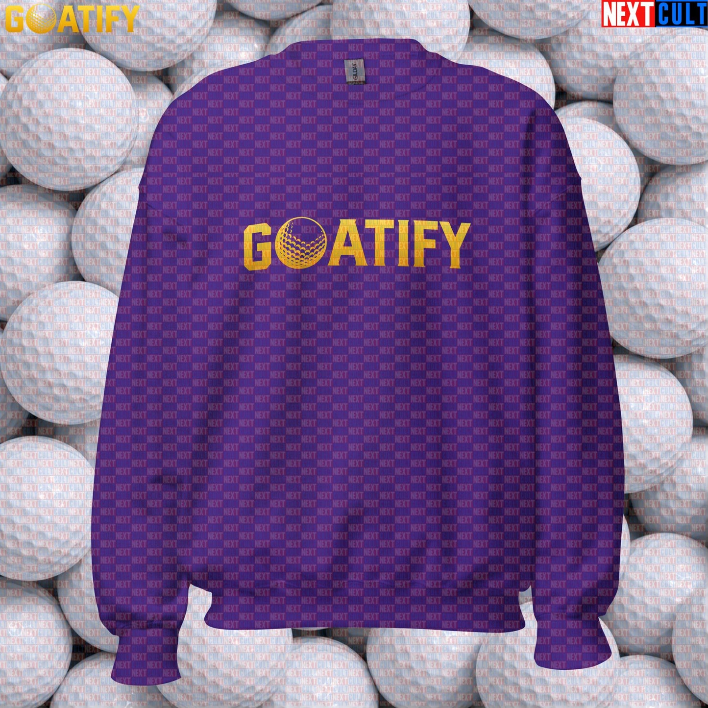 Golf GOAT Sweatshirt Golden Golf Ball Crewneck for Golfers, Sports Fans & Gifts | GOATIFY | Sweatshirts | ["Golf", "NCB", "PGA"]