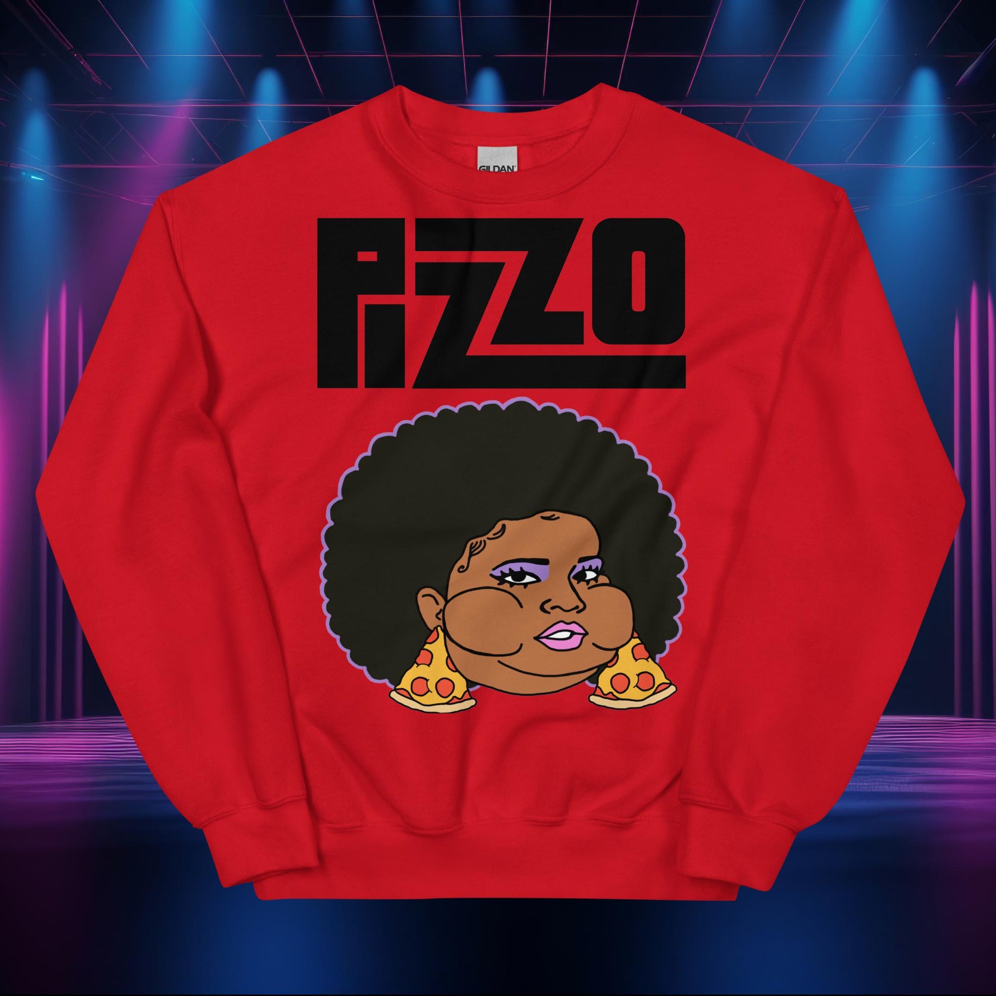 Pizzo Lizzo Pizza Lizzo Merch Lizzo Gift Body Positivity Body empowerment Lizzo Unisex Sweatshirt Red Sweatshirts Lizzo Music Next Cult Brand