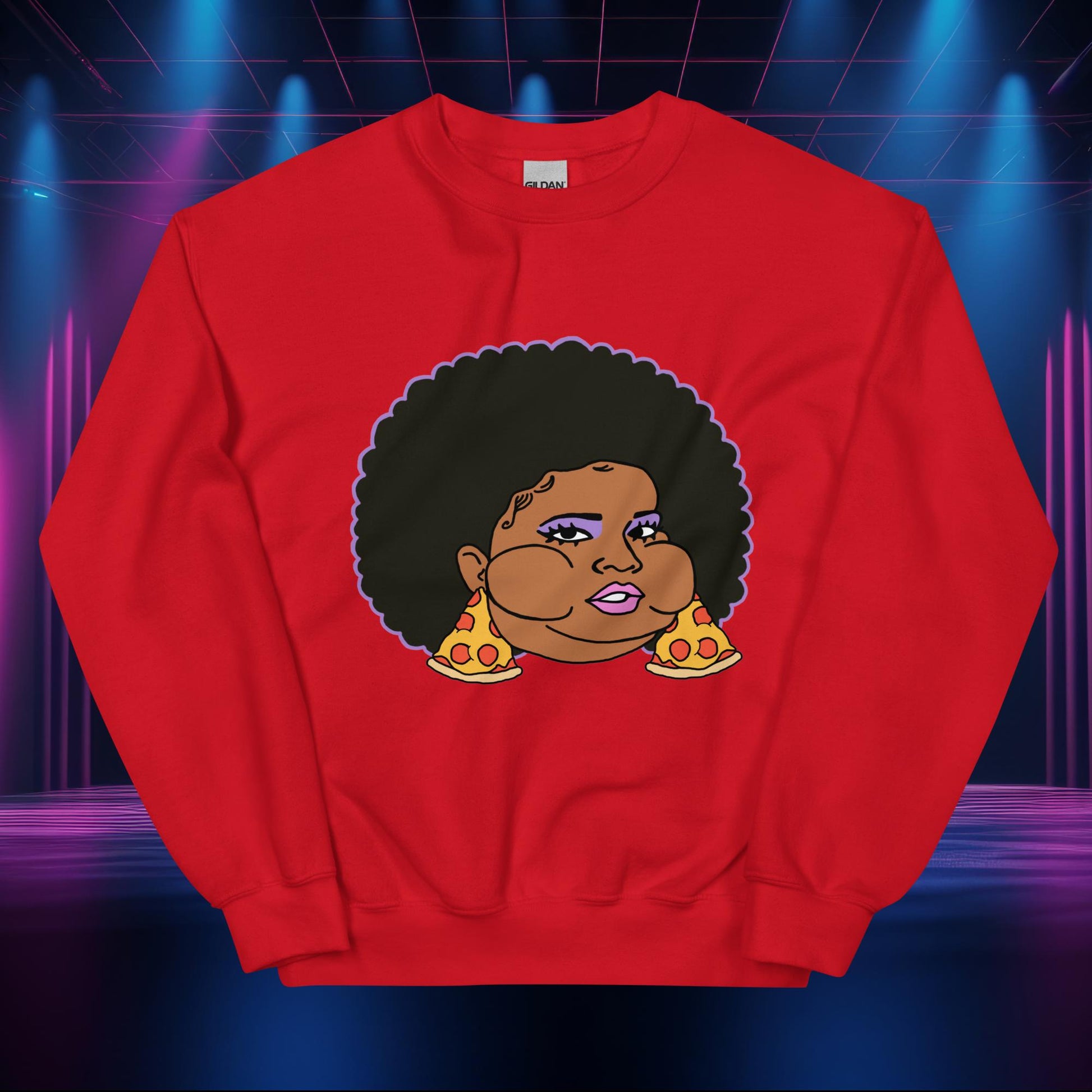 Pizzo Lizzo Pizza Lizzo Merch Lizzo Gift Body Positivity Body empowerment Lizzo Unisex Sweatshirt Red Sweatshirts Lizzo Music Next Cult Brand