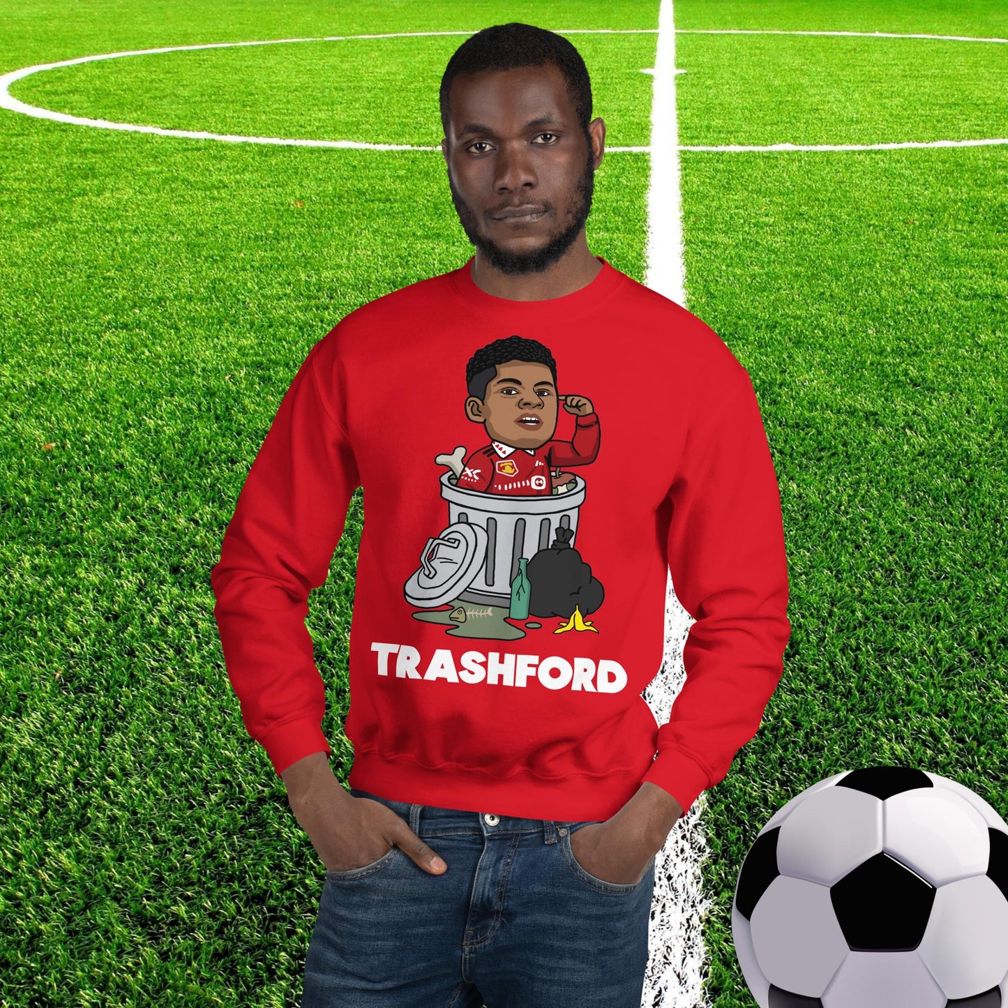 Trashford Marcus Rashford Manchester United Gift Man United Gift Marcus Rashford Sweatshirt Red Sweatshirts Football Manchester United Marcus Rashford Next Cult Brand