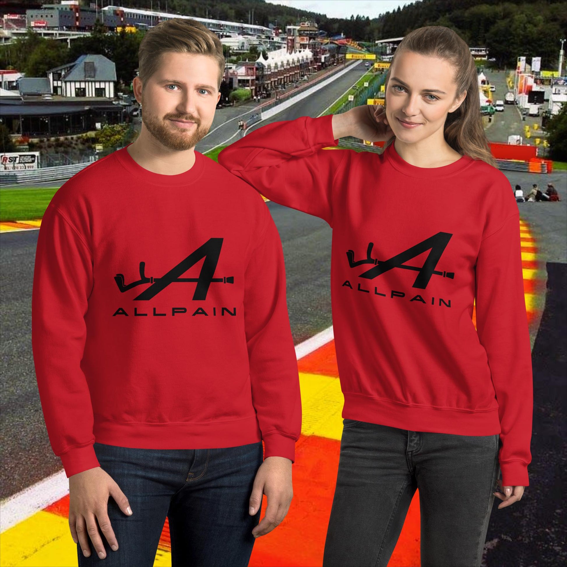 Allpain Alpine F1 Formula 1 Pierre Gasly Esteban Ocon Alpine Unisex Sweatshirt Red Sweatshirts Alpine F1 Next Cult Brand