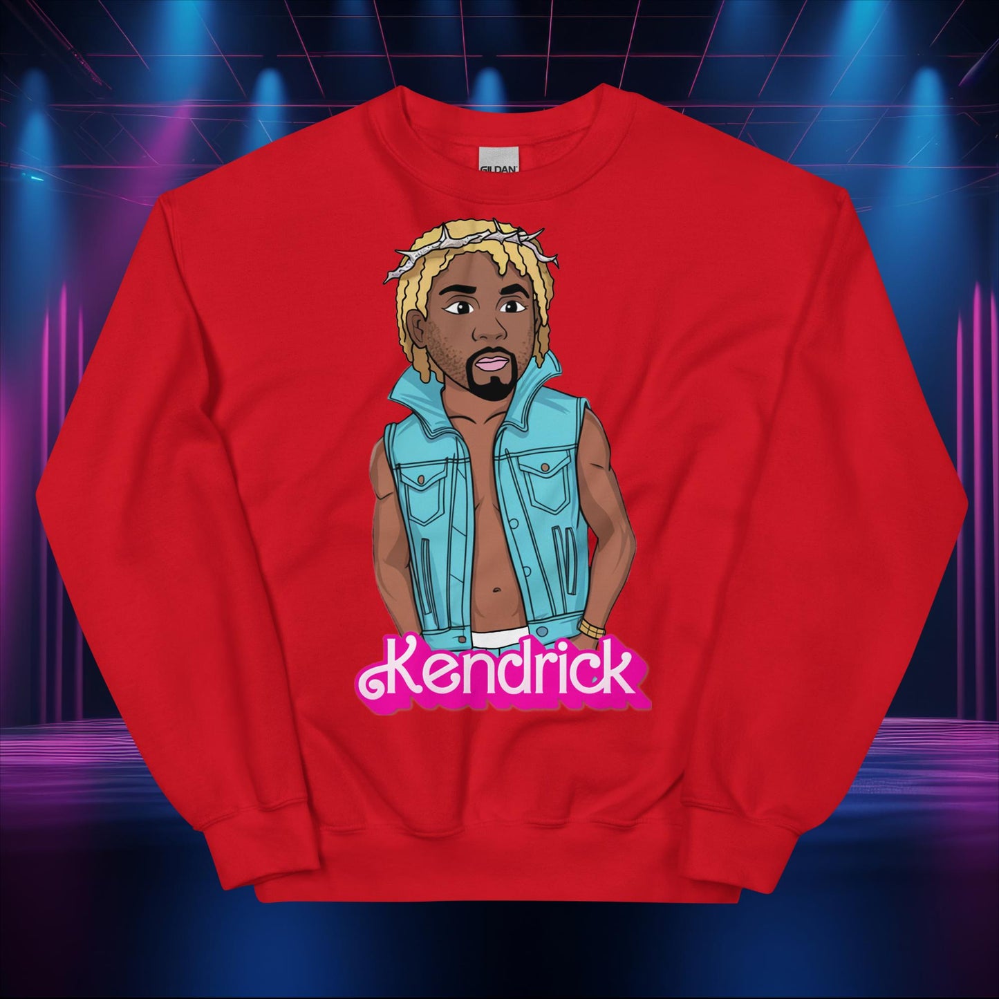 Kendrick Ken Ryan Gosling Barbie Hip Hop Rap Kendrick Lamar Unisex Sweatshirt Red Sweatshirts Barbie Ken Kendrick Lamar Movies Music Next Cult Brand