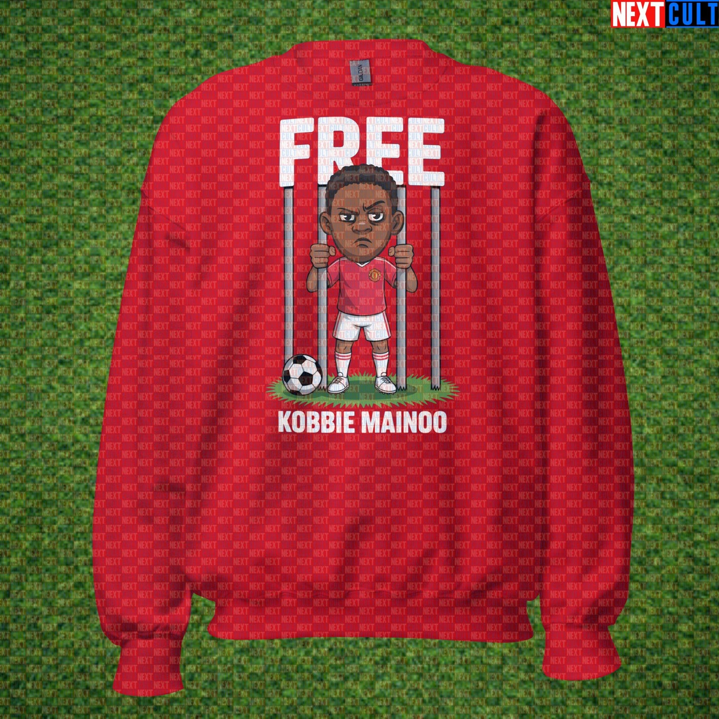 Free Kobbie Mainoo Sweatshirt | Warm Manchester United Football Meme Crewneck Pullover Red Sweatshirts Football Kobbie Mainoo Manchester United Next Cult Brand