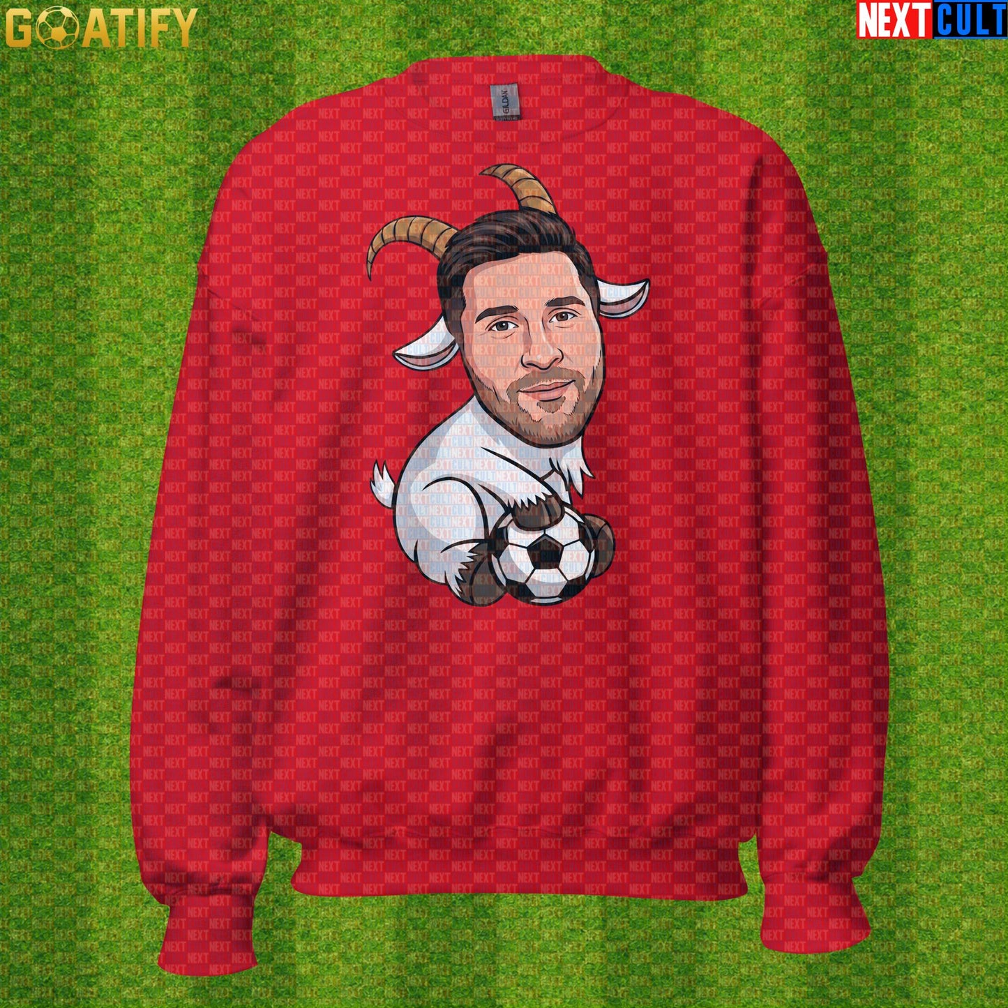 Lionel Messi Sweatshirt - GOAT Soccer Crewneck Gift for Argentina World Cup Football Fans |  | ["Argentina", "Barcelona", "Football", "Inter Miami", "Lionel Messi", "Soccer"]