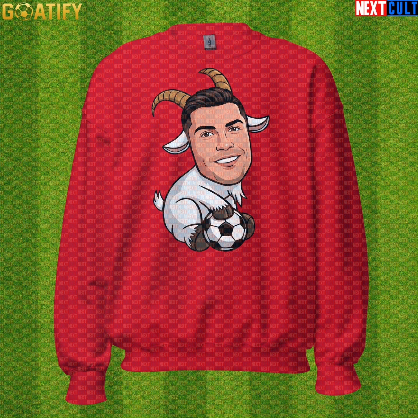 Cristiano Ronaldo Sweatshirt – GOAT Soccer Crewneck Gift for Portugal and World Cup Fans |  | ["Al Nassr", "Cristiano Ronaldo", "Football", "Juventus", "Manchester United", "Portugal", "Real Madrid", "Soccer"]