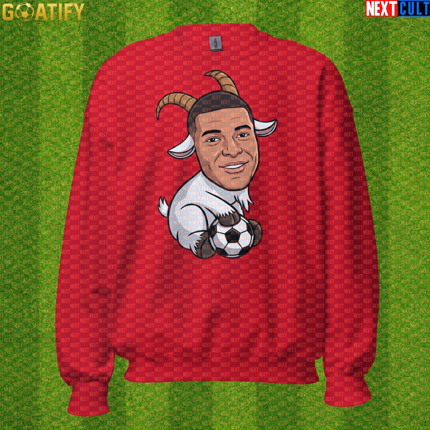 Kylian Mbappe Sweatshirt – GOAT Soccer Crewneck Football Gift for France and Real Madrid Fans |  | ["Football", "France", "Kylian Mbappe", "PSG", "Real Madrid", "Soccer"]