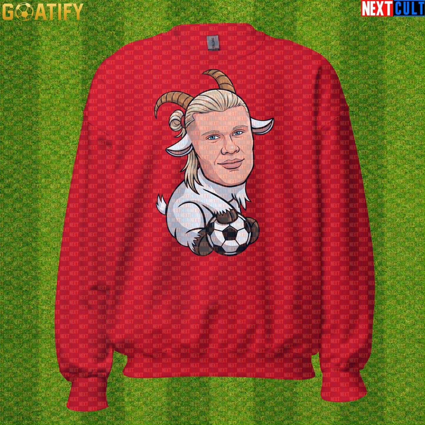 Erling Haaland Sweatshirt – Nordic GOAT Crewneck for Norway and Borussia Dortmund Fans |  | ["Borussia Dortmund", "Erling Haaland", "Football", "Manchester City", "Norway", "Soccer"]