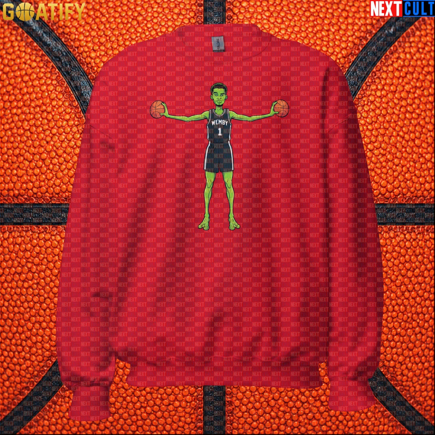 Basketball Sweatshirt Alien Wemby Sci-Fi Design for Spurs Fans, Winter and NBA Gifts |  | ["Basketball", "France", "NBA", "San Antonio Spurs", "Victor Wembanyama", "Wemby"]