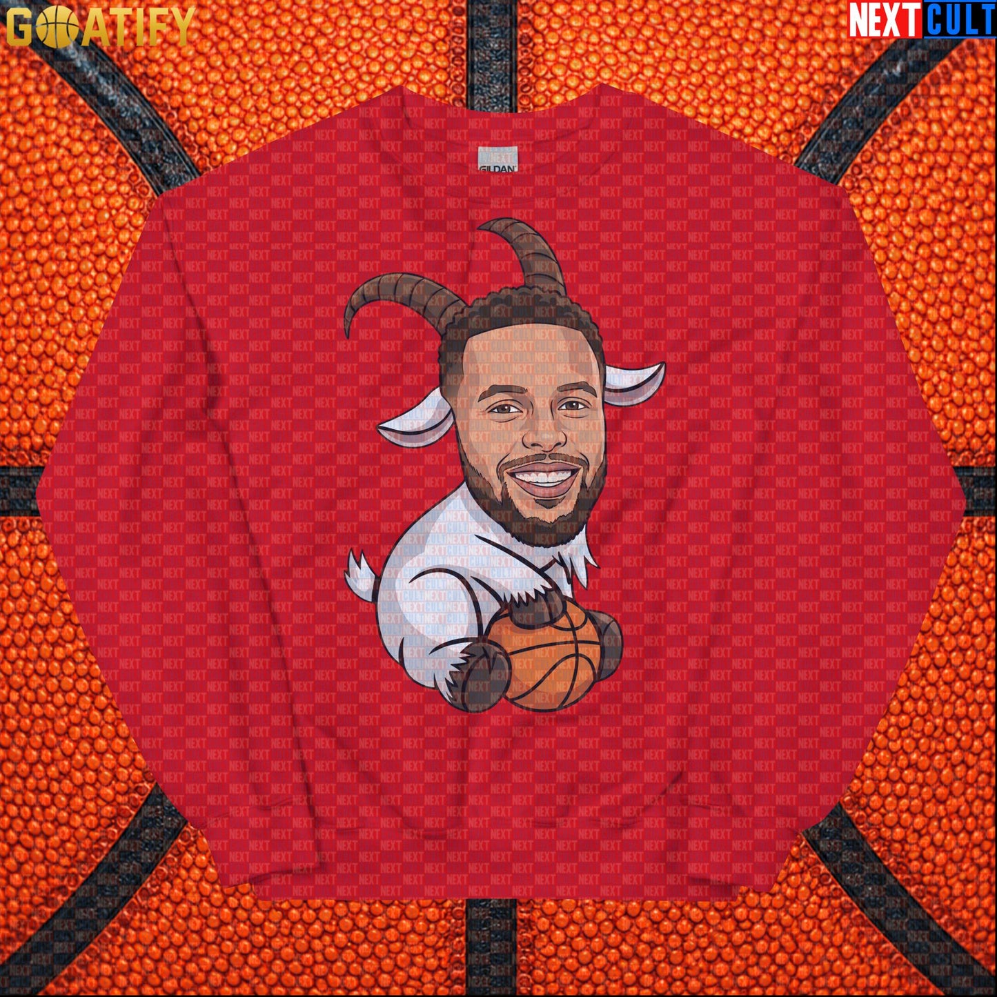 Stephen Curry Sweatshirt GOAT Basketball Crewneck for Warriors Fans, Funny NBA Sports Gift | Sweatshirts | ["Basketball", "Golden State Warriors", "NBA", "NCB", "Stephen Curry"]